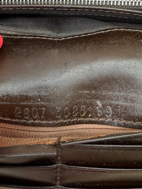 Fendi Zucca Brown Canvas Long Wallet