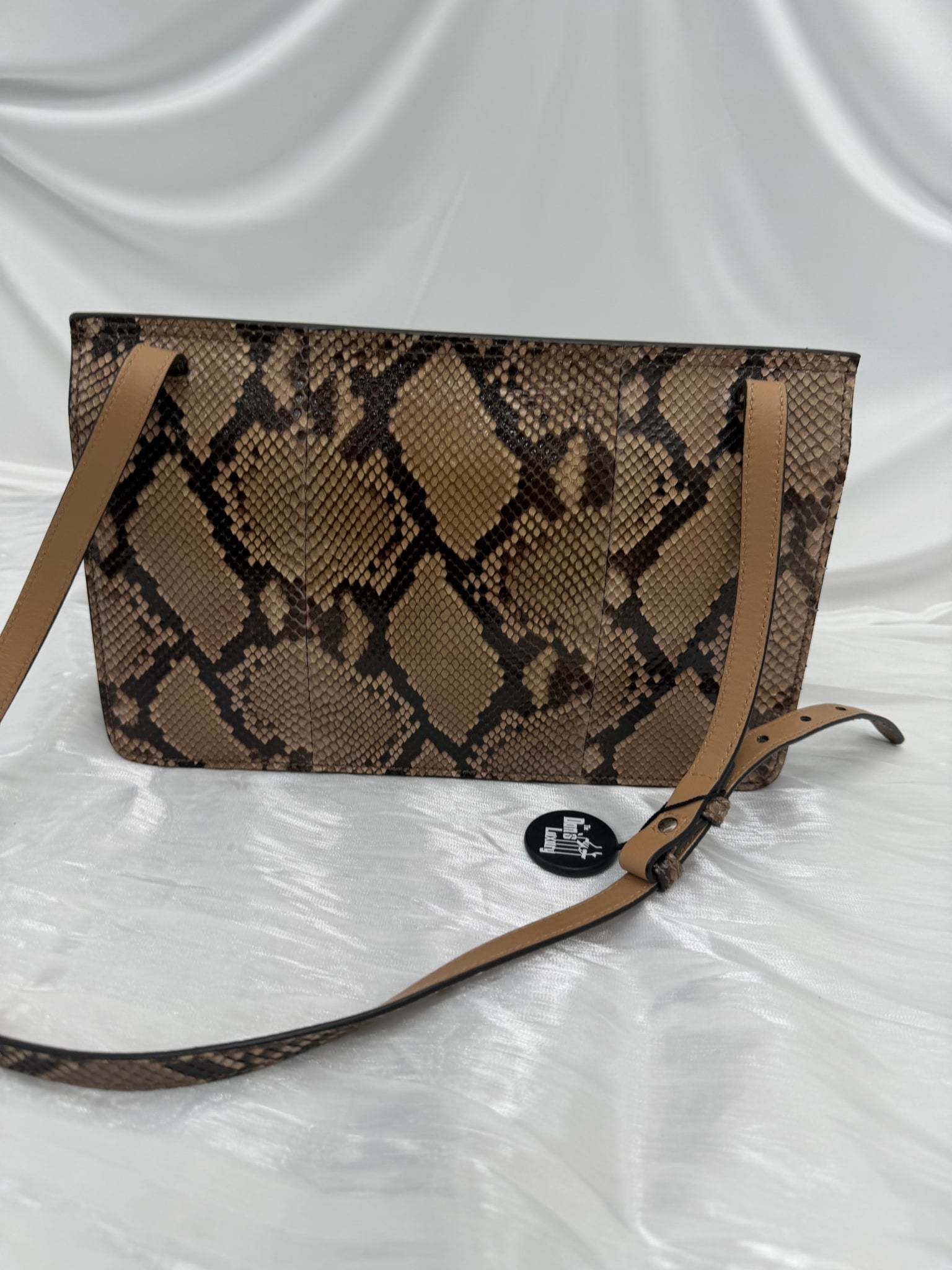 Gucci Brown Python Bamboo Shoulder Bag