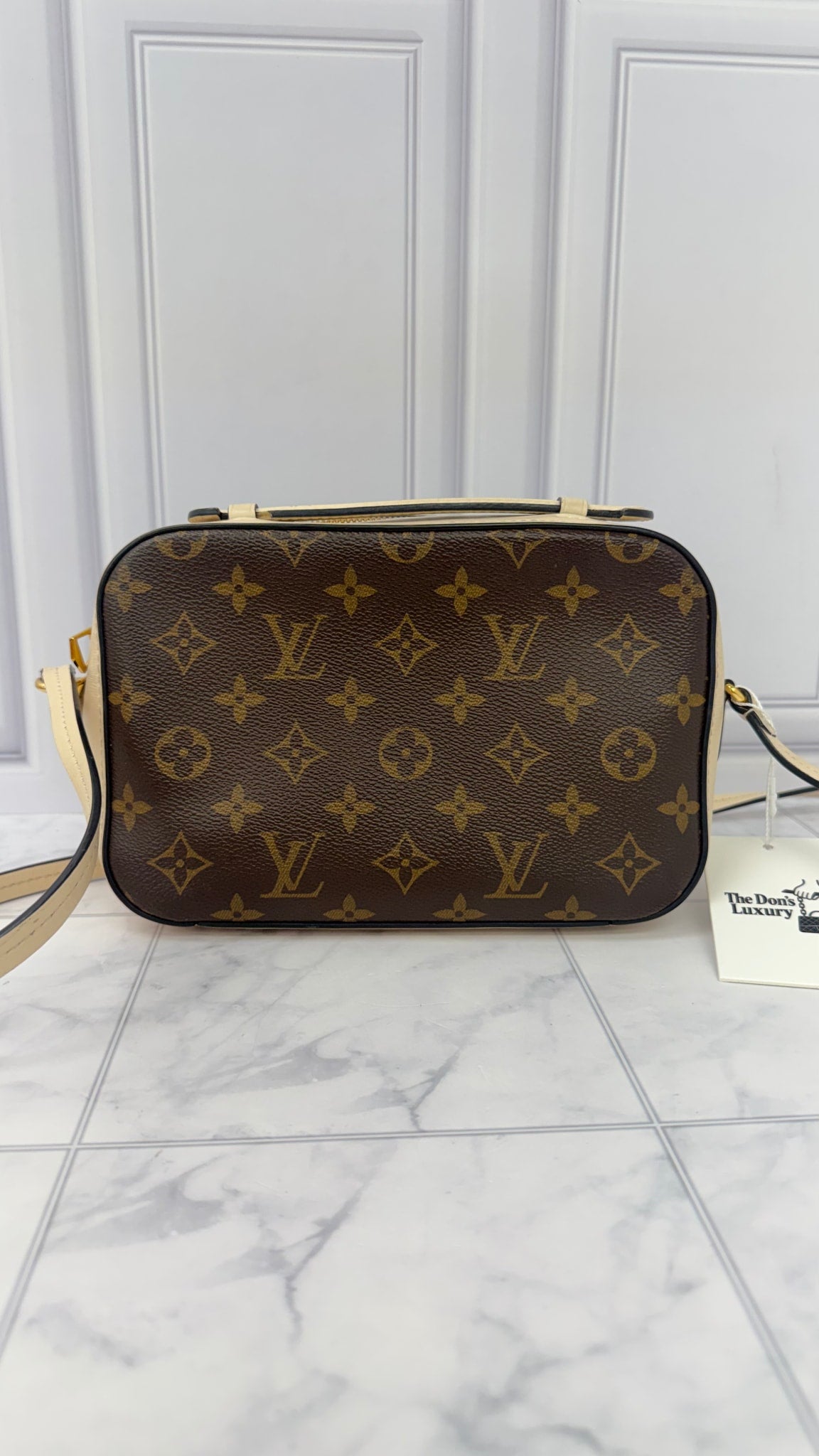 Louis Vuitton Monogram Cream Saintonge Crossbody Bag 