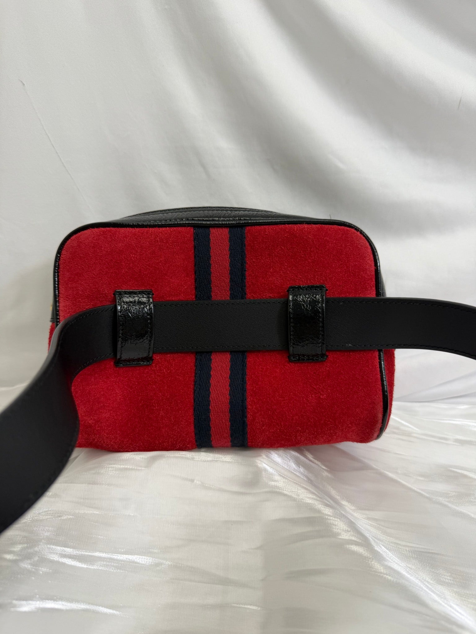 Gucci Red Suede Ophidia Belt Bag