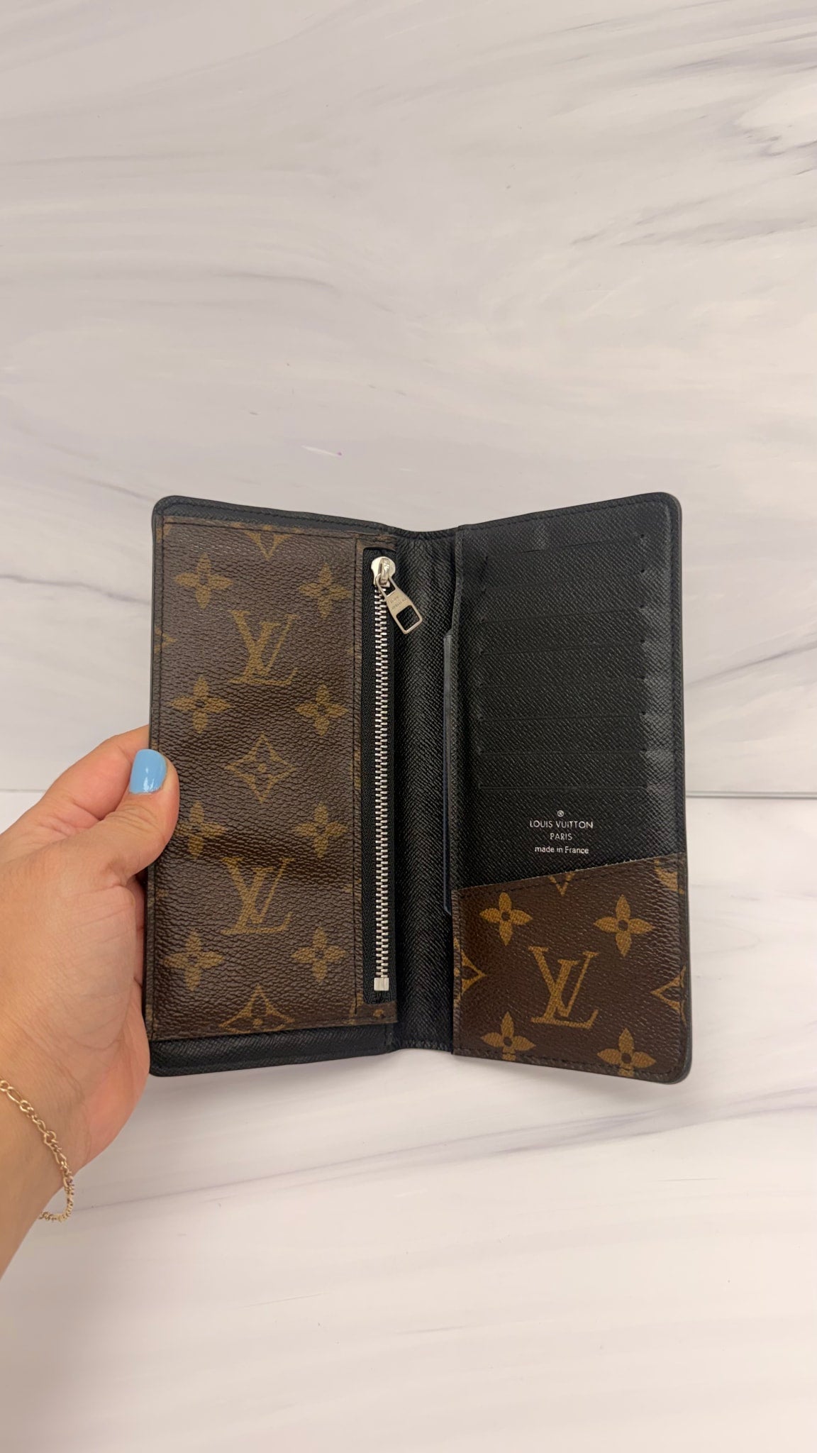 Louis Vuitton Monogram Macassar Brazza Wallet 