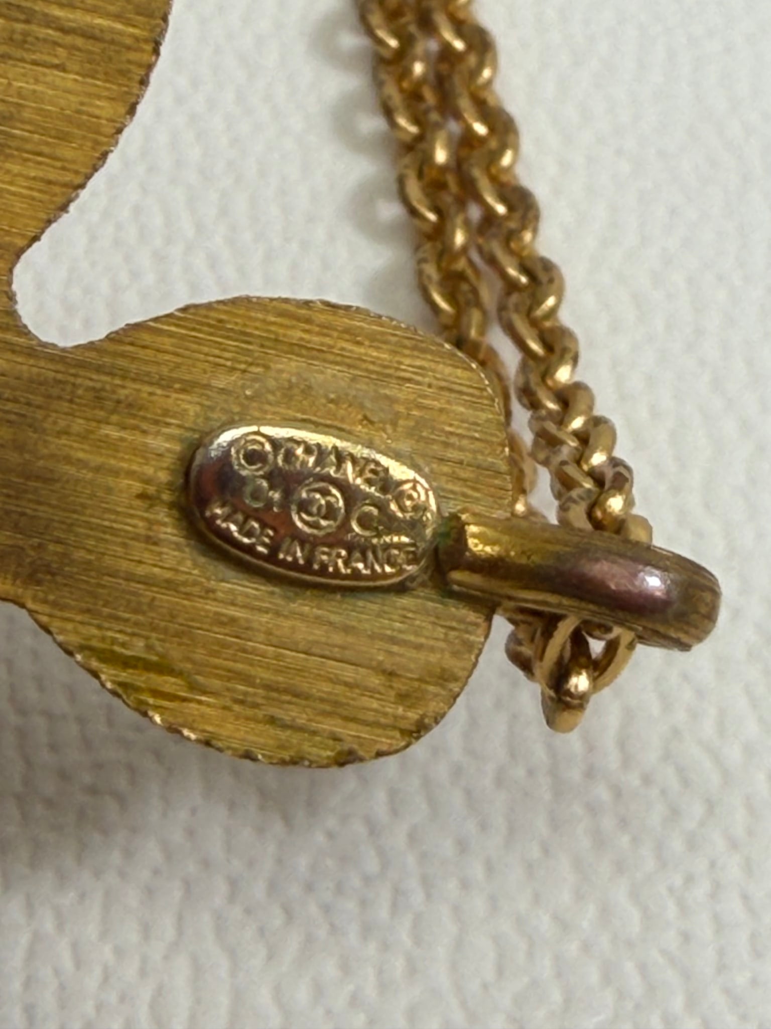 Chanel Clover Gold Necklace