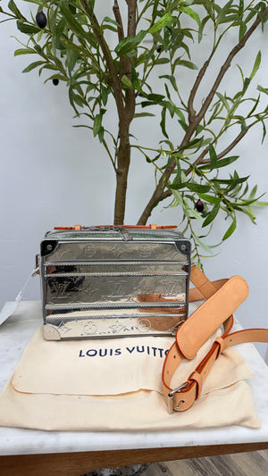 Louis Vuitton Silver Monogram Mirror Soft Trunk Crossbody Bag