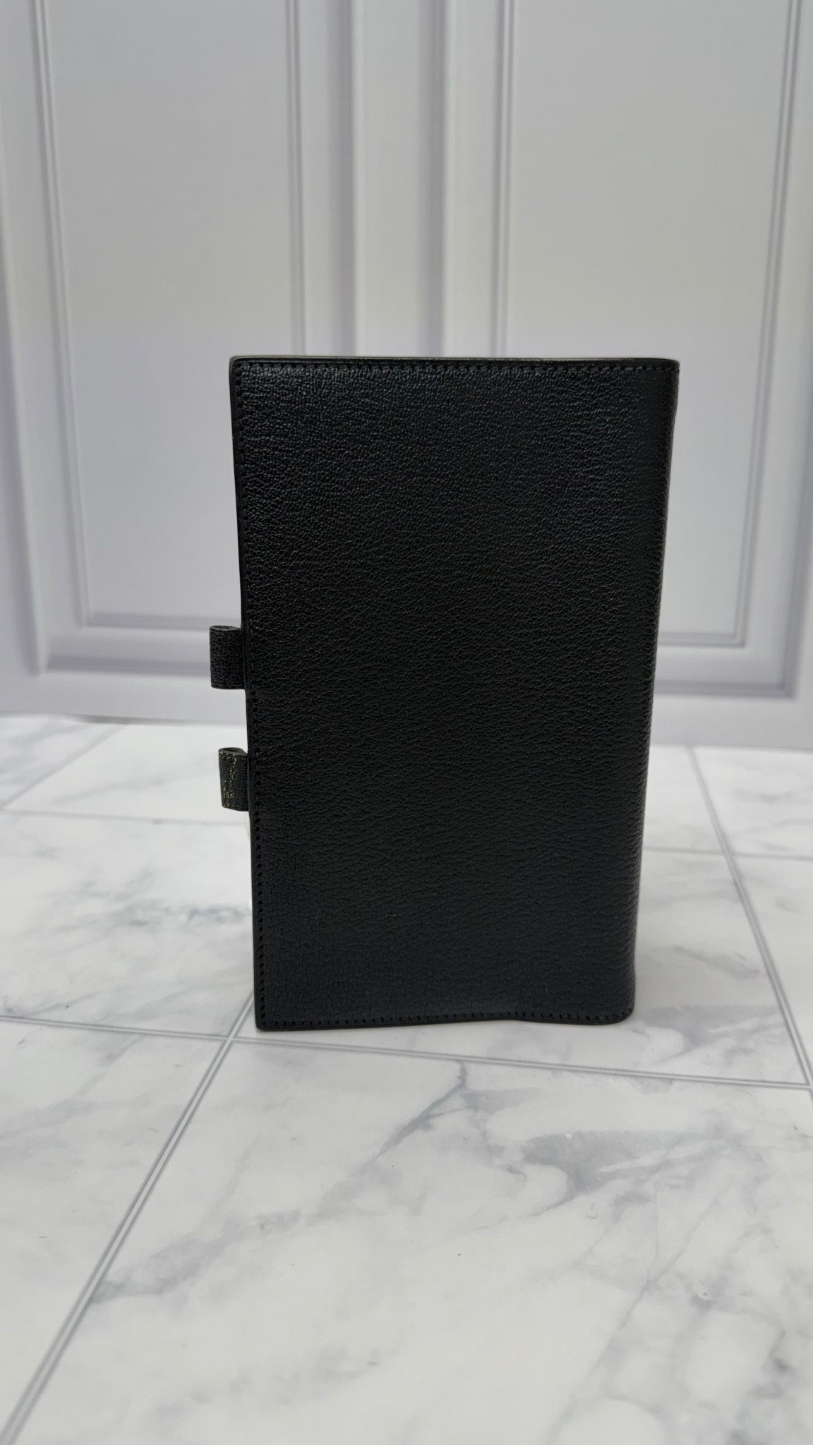 Hermes Black Leather Passport Agenda