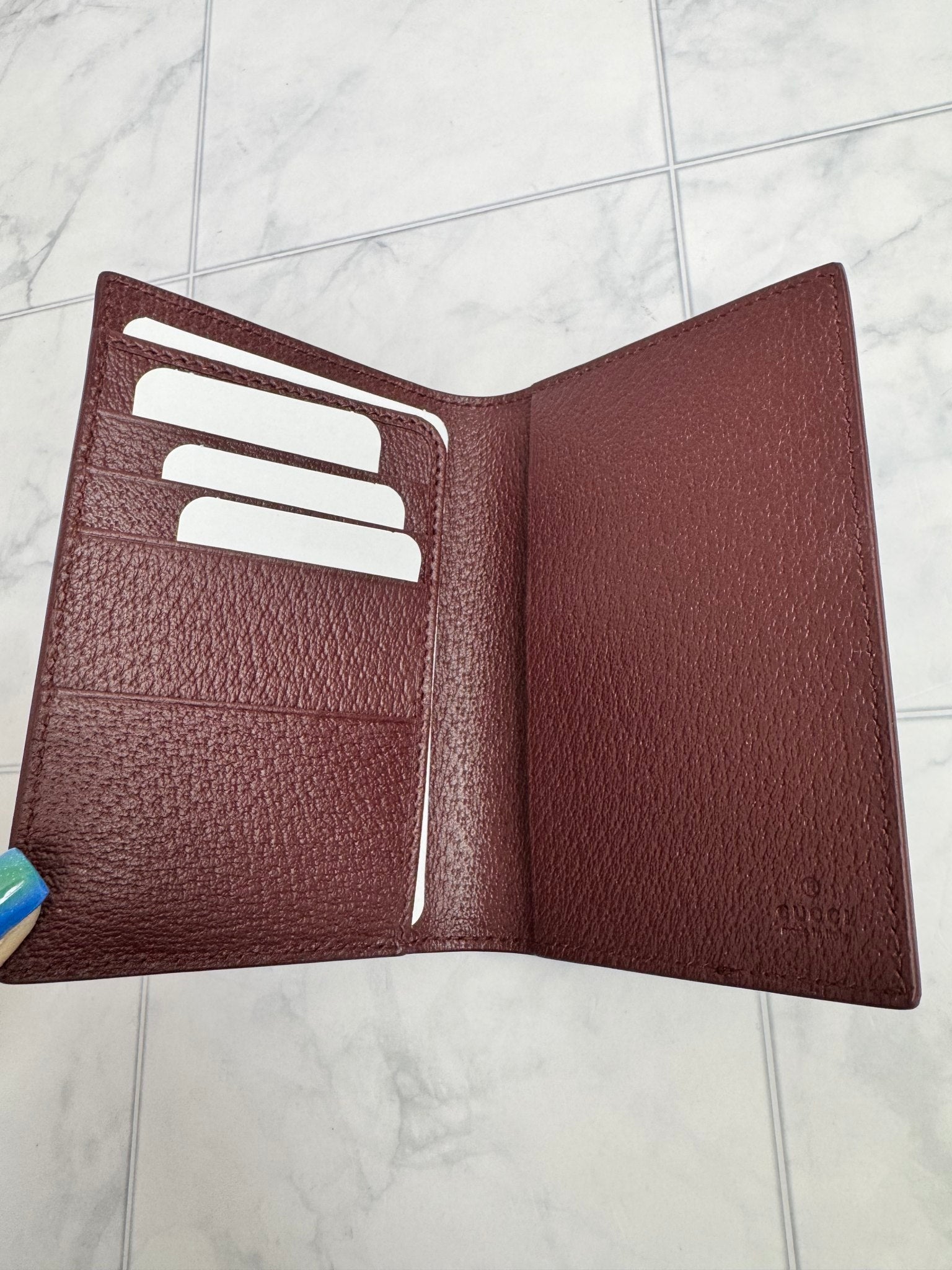 BRAND NEW - Gucci Black GG Supreme Passport Holder