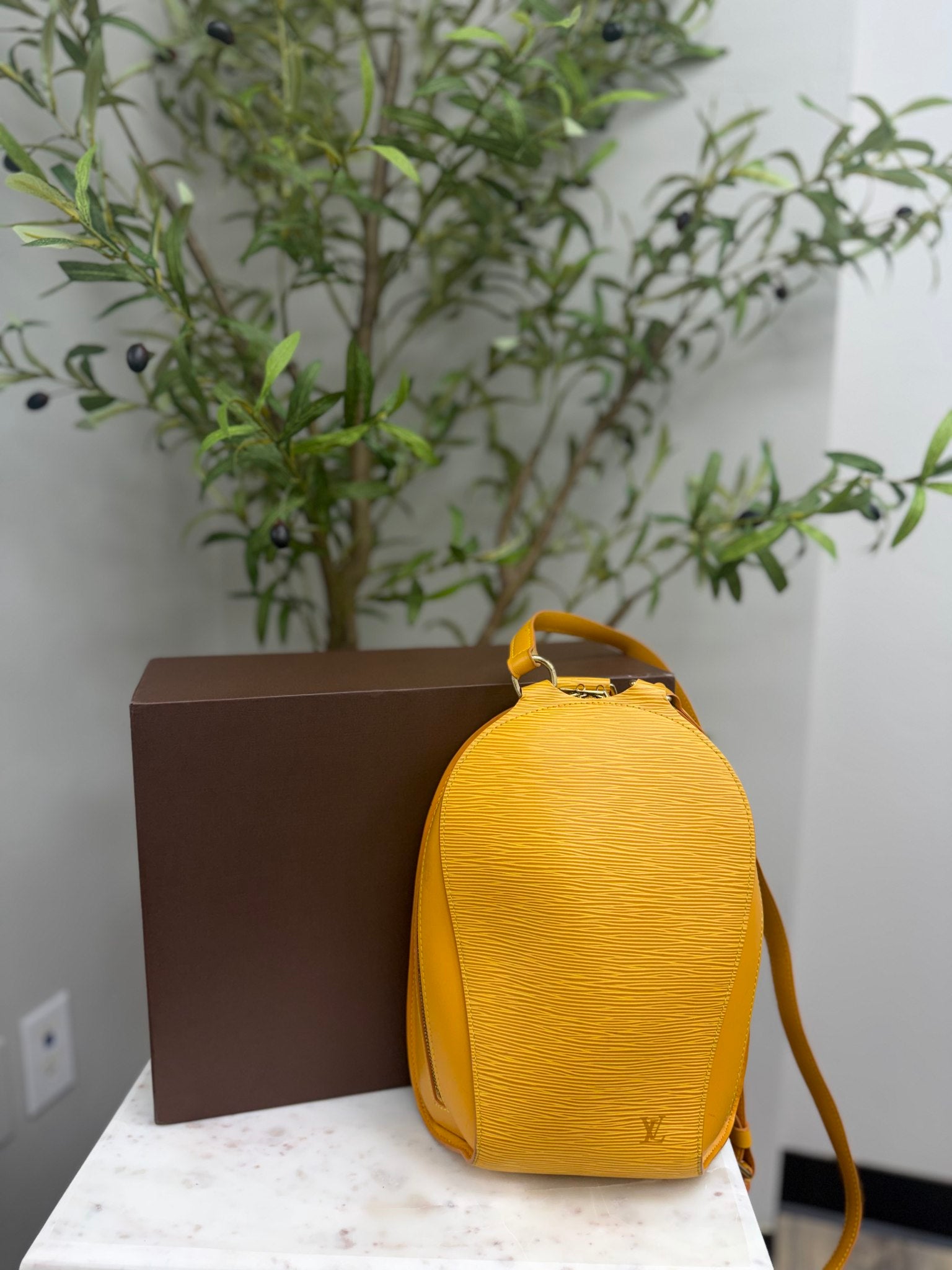 Louis Vuitton Yellow Epi Leather Mabillon Backpack 