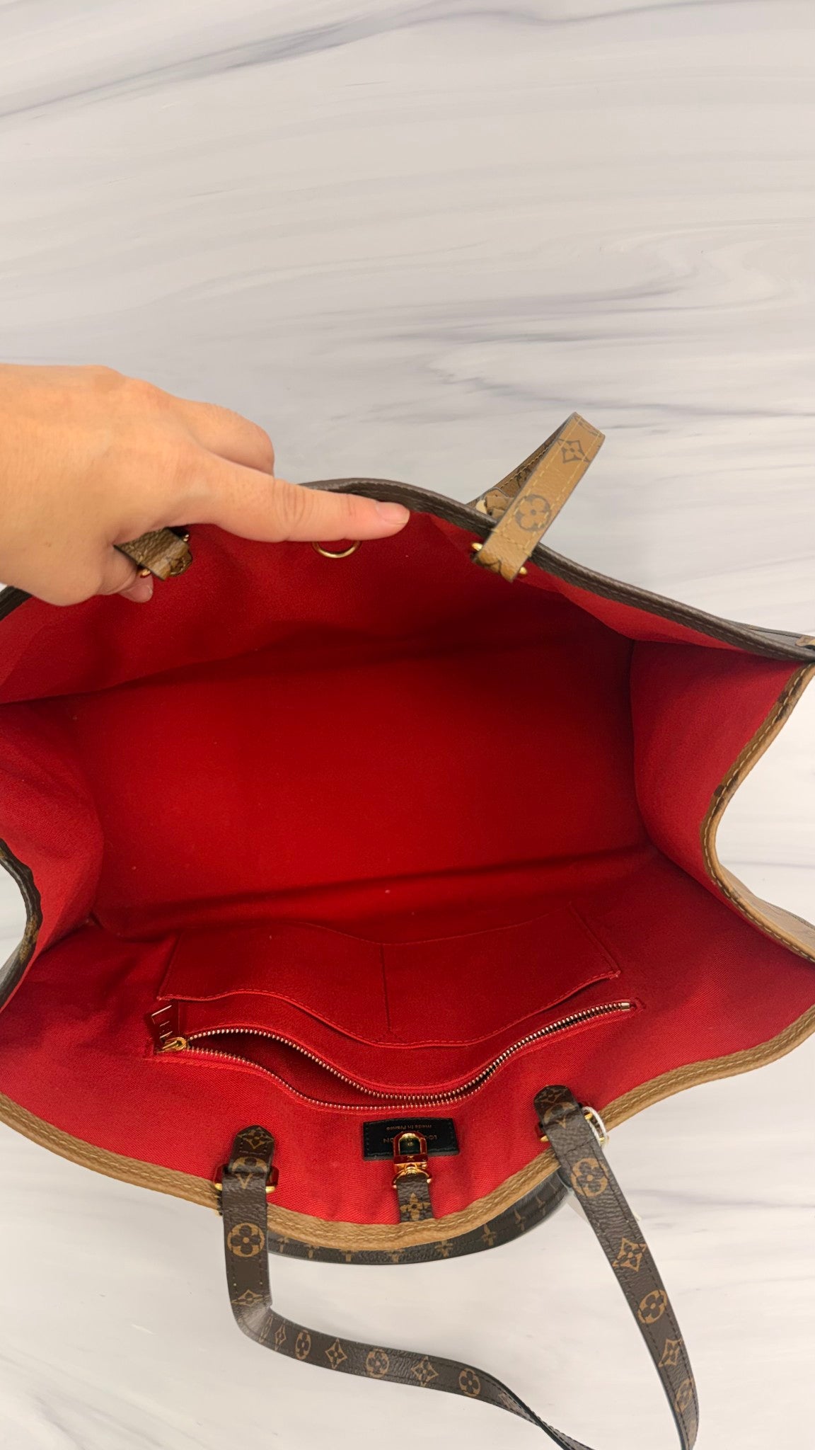 Louis Vuitton Giant Monogram Reverse On The Go GM Tote Bag 