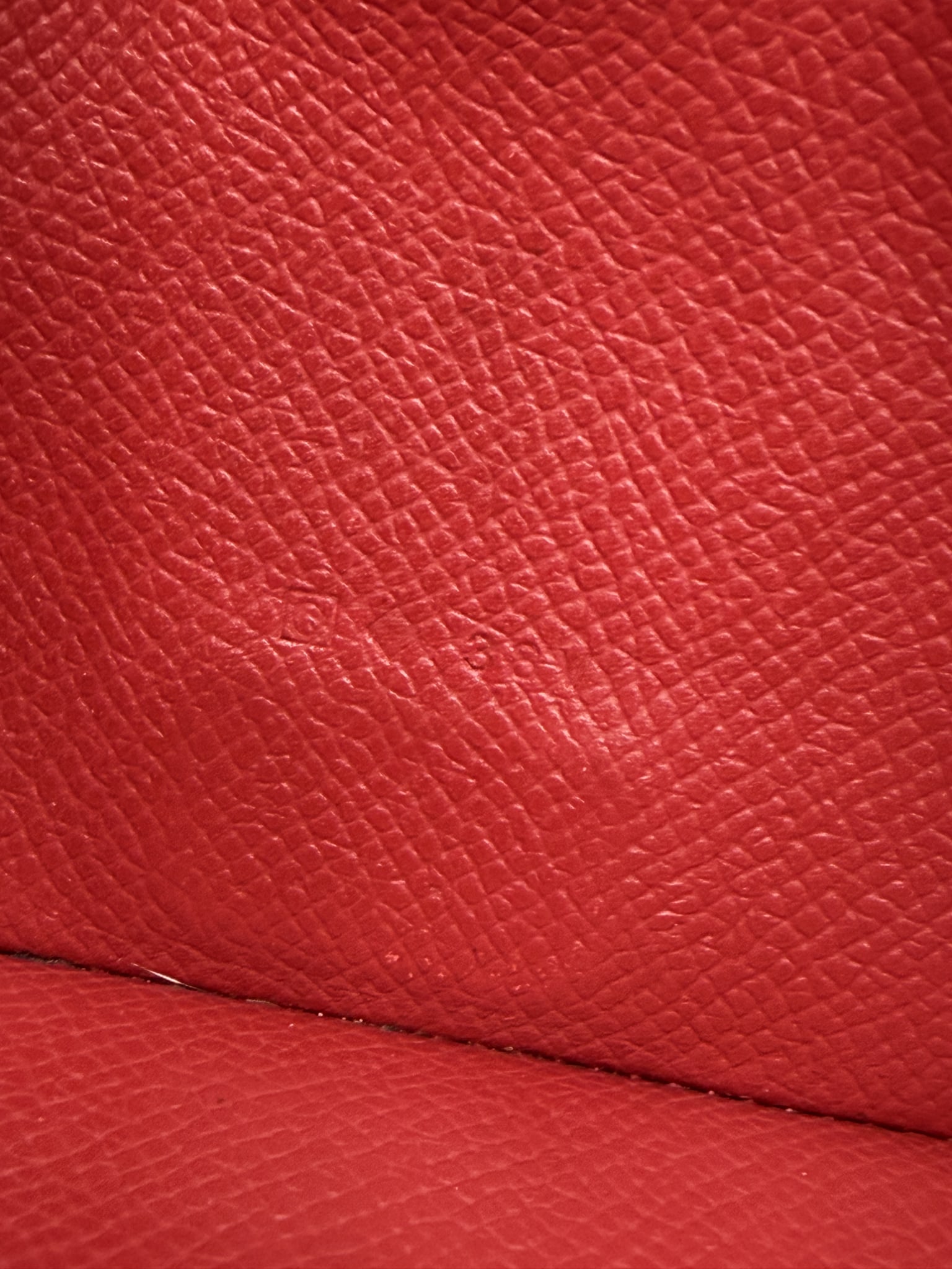 Hermes Red Leather Bearn Wallet