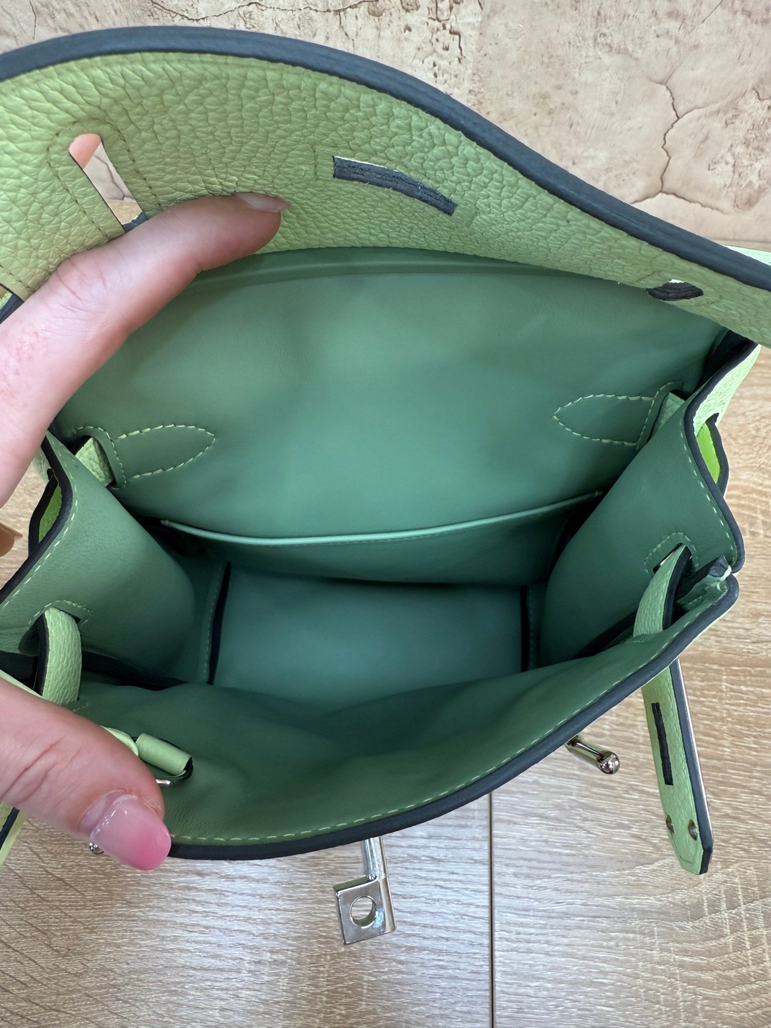 BRAND NEW- Hermes Vert Absinthe Togo Leather Hac A Dos PM Backpack