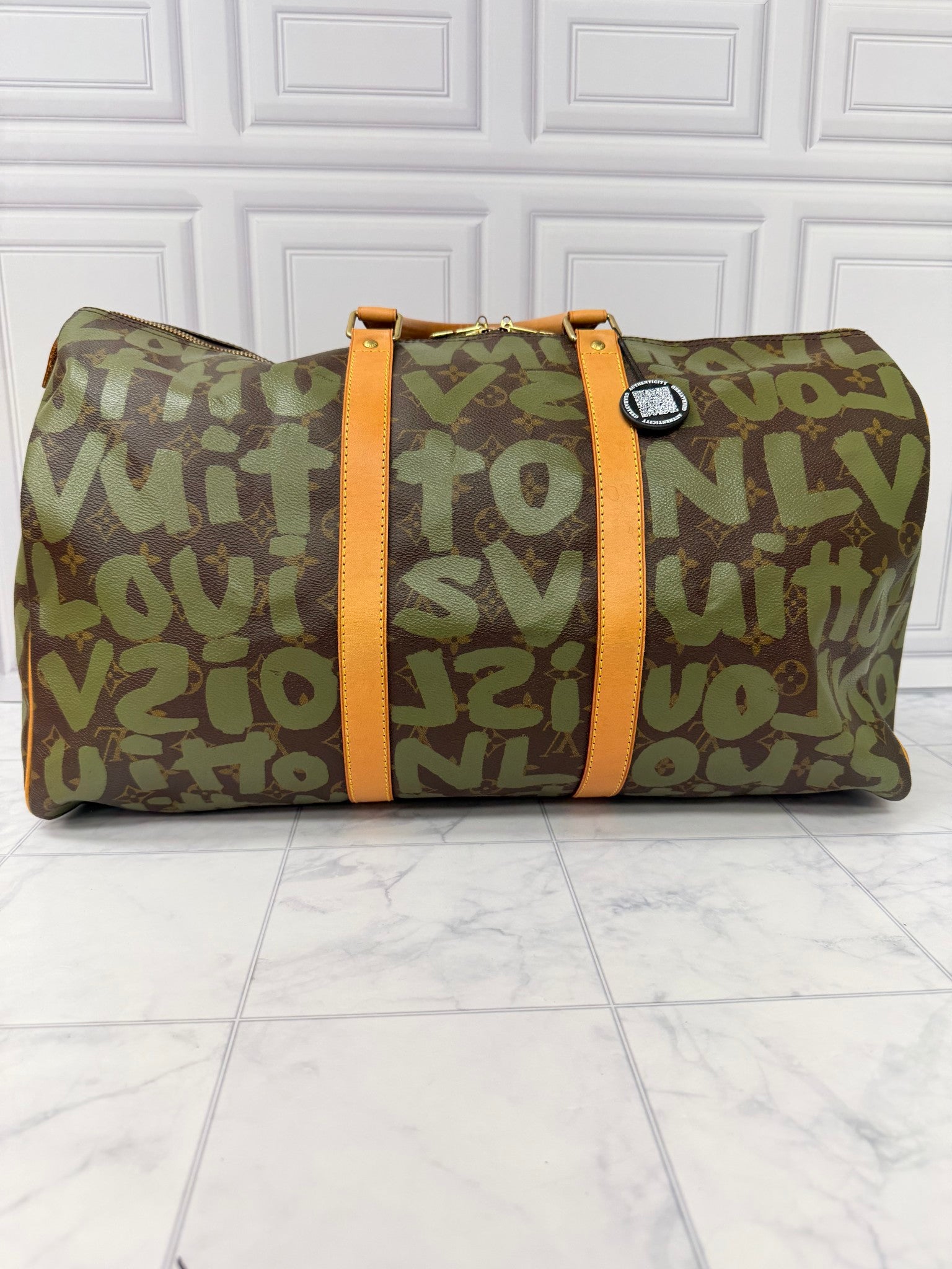 Louis Vuitton X Stephen Sprouse Green Monogram Graffiti Keepall 50 