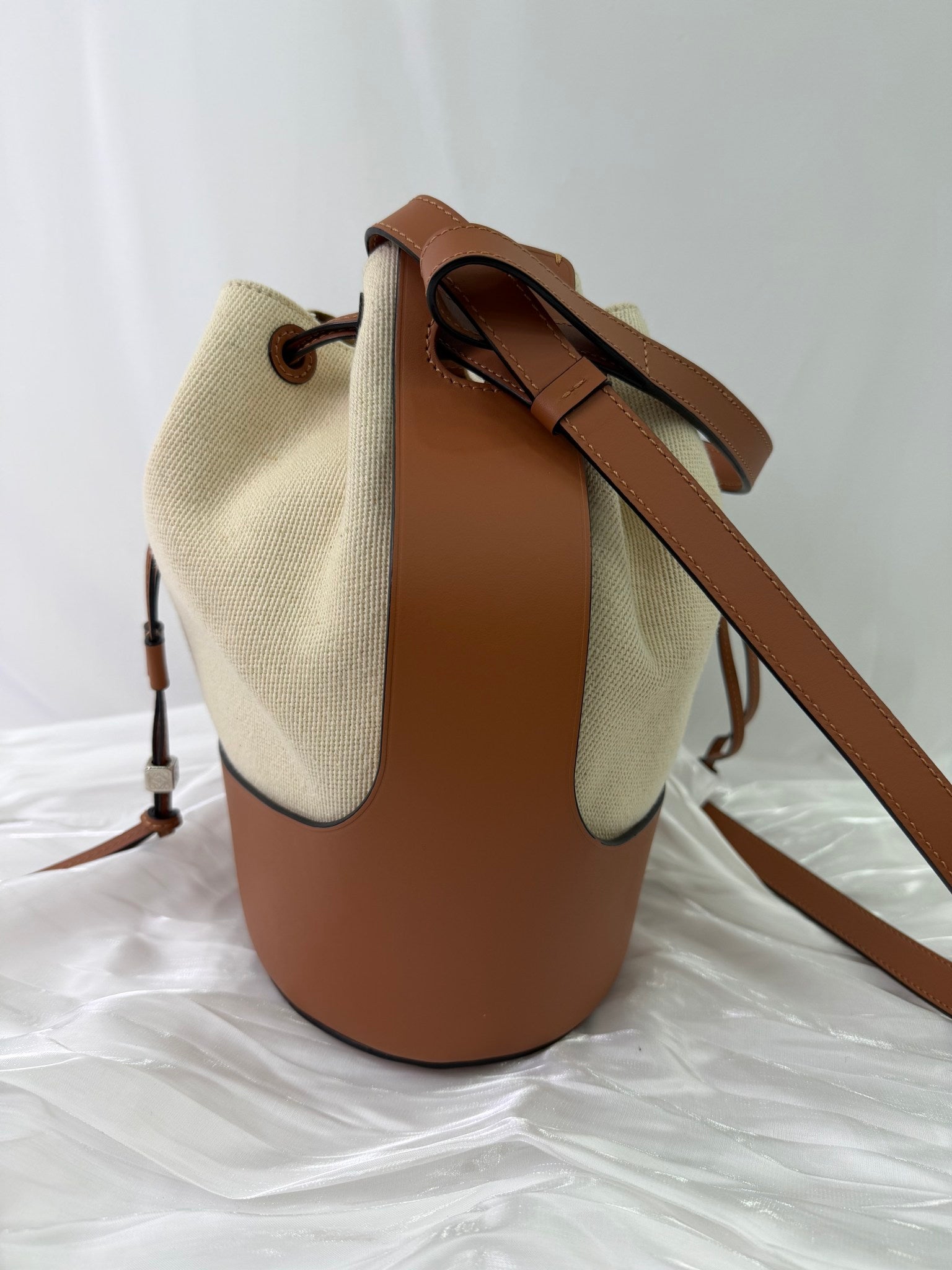 Loewe Tan Canvas Bucket Bag