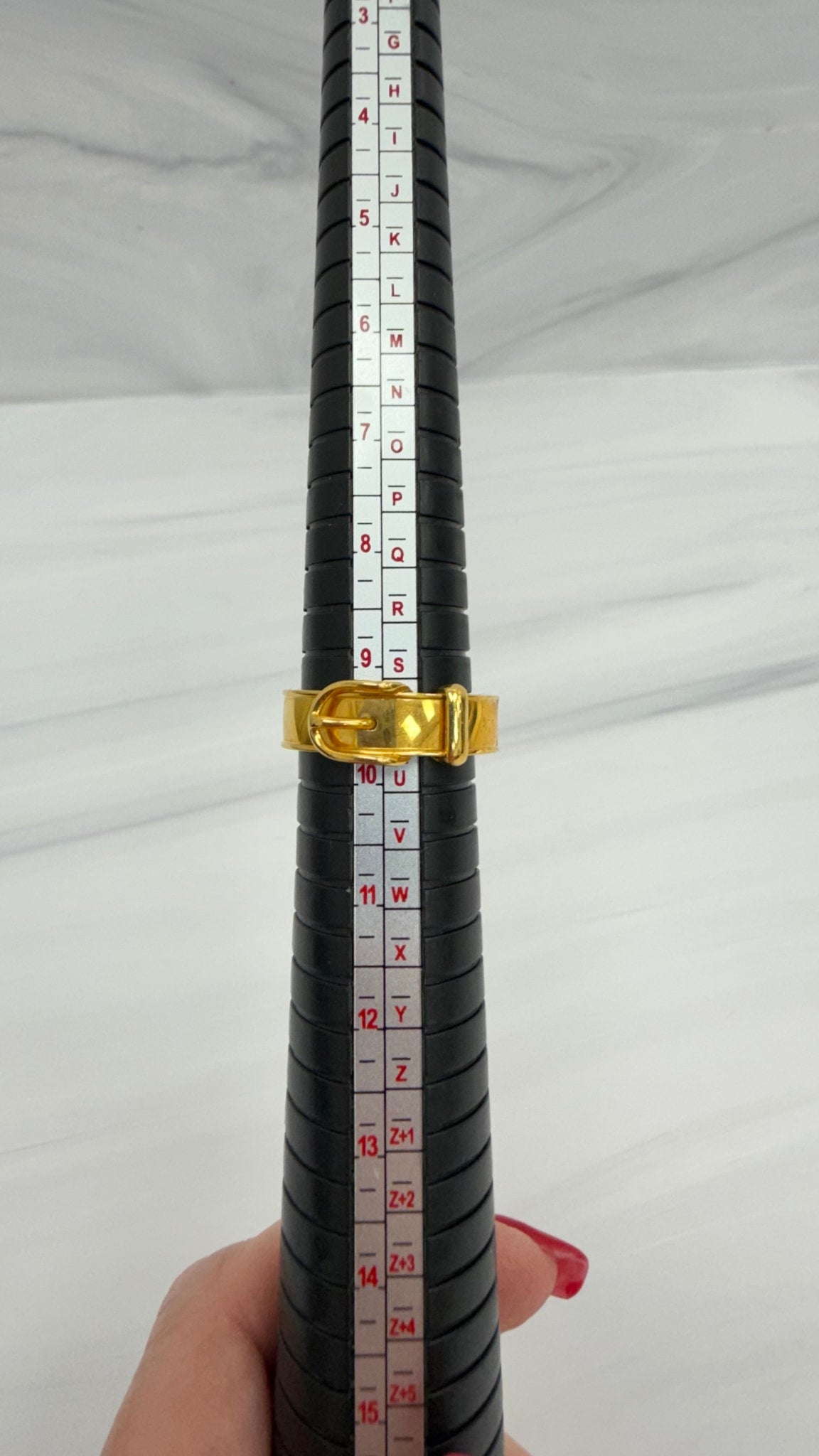 Hermes Gold Tone Ceinture Buckle Scarf Ring