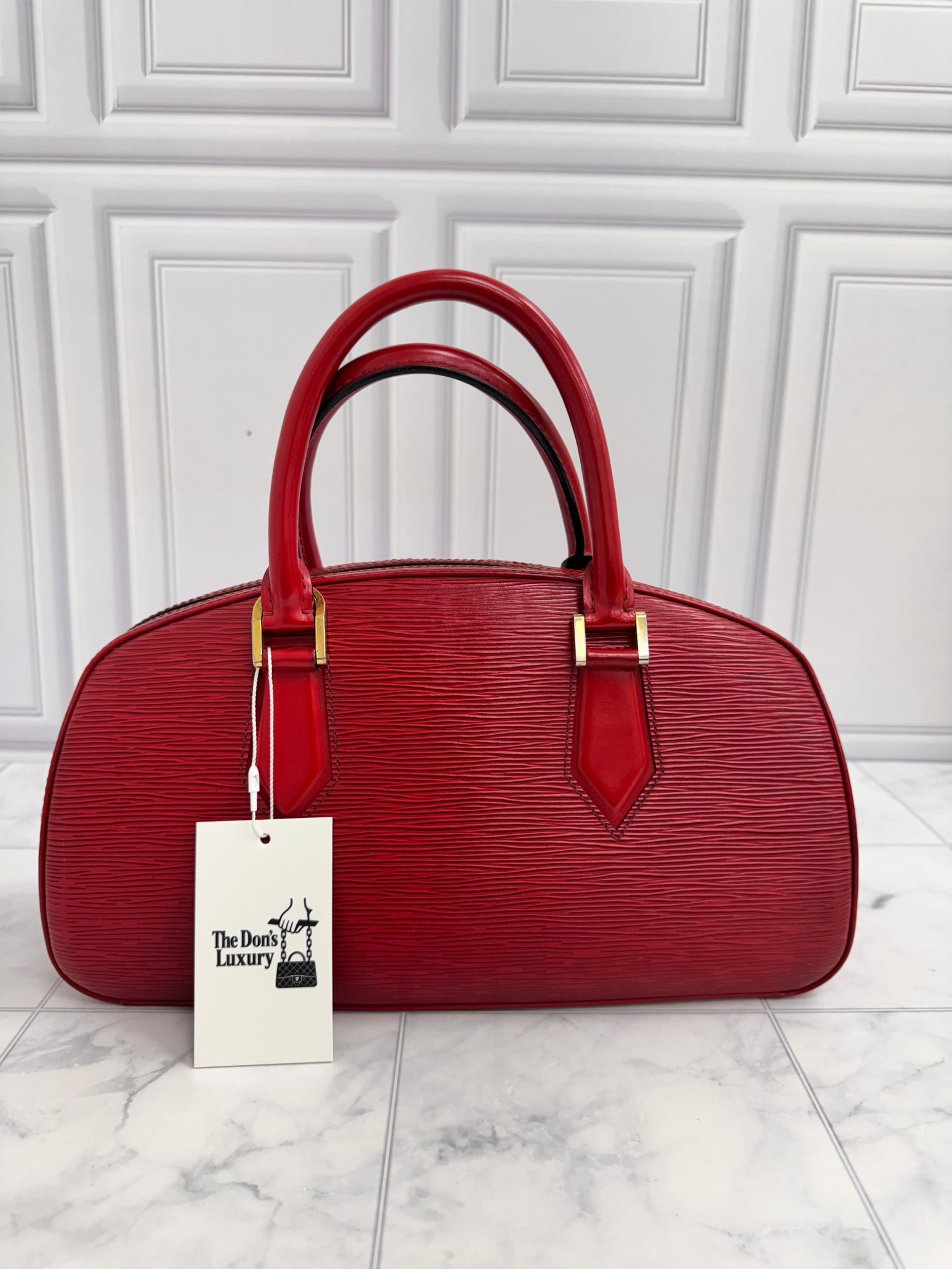 Louis Vuitton Red Epi Jasmine Handbag
