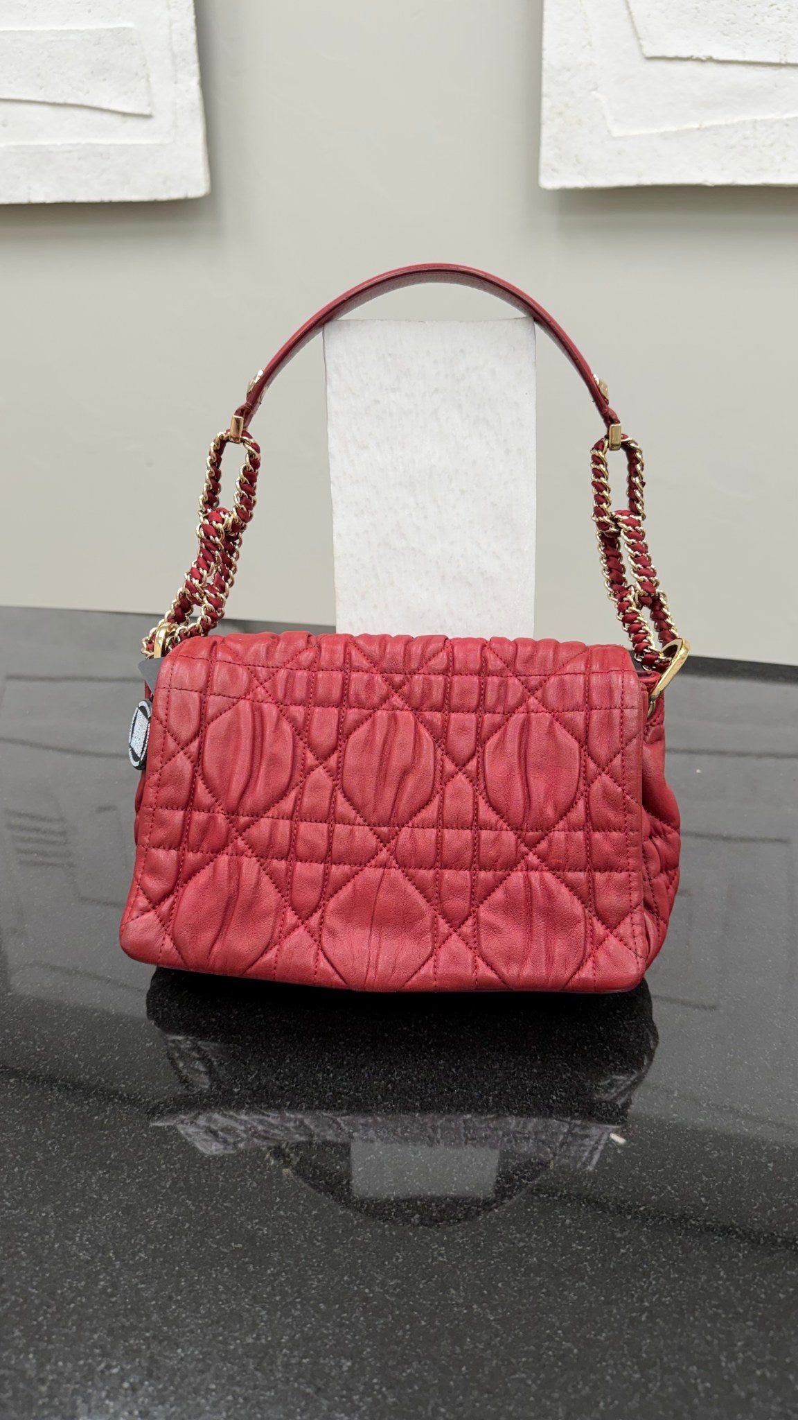 Christian Dior Marmoon Quilted Leather Delices Shoulder Bag