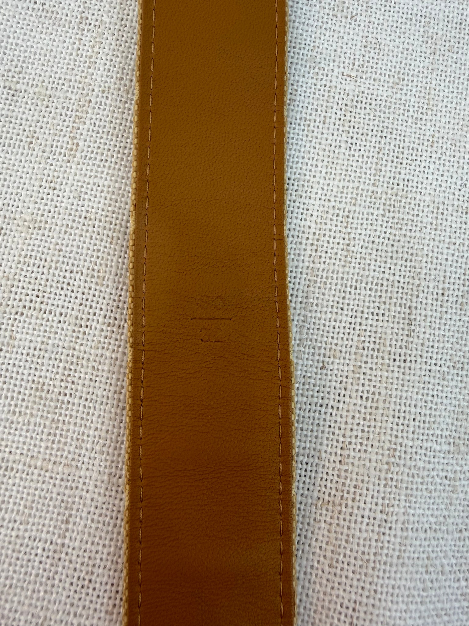 Louis Vuitton Tan Canvas Mini Lin Belt