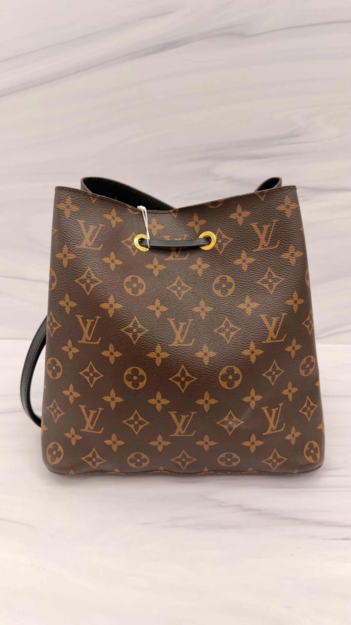 Louis Vuitton Monogram Black Neo Noe MM Shoulder Bag 