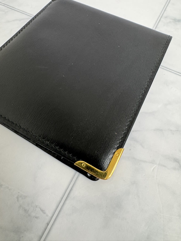 Gucci Black Leather Bifold Compact Wallet