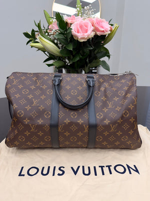 Louis Vuitton Monogram Macassar Keepall 45 Bandouliere