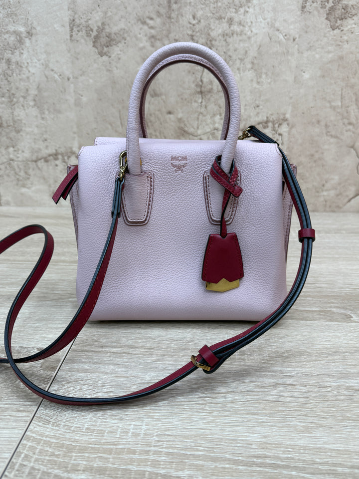 MCM Pink Leather Mini Milla 2way Handbag 