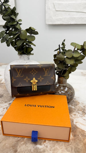 Louis Vuitton Monogram Flower Lock Compact Wallet