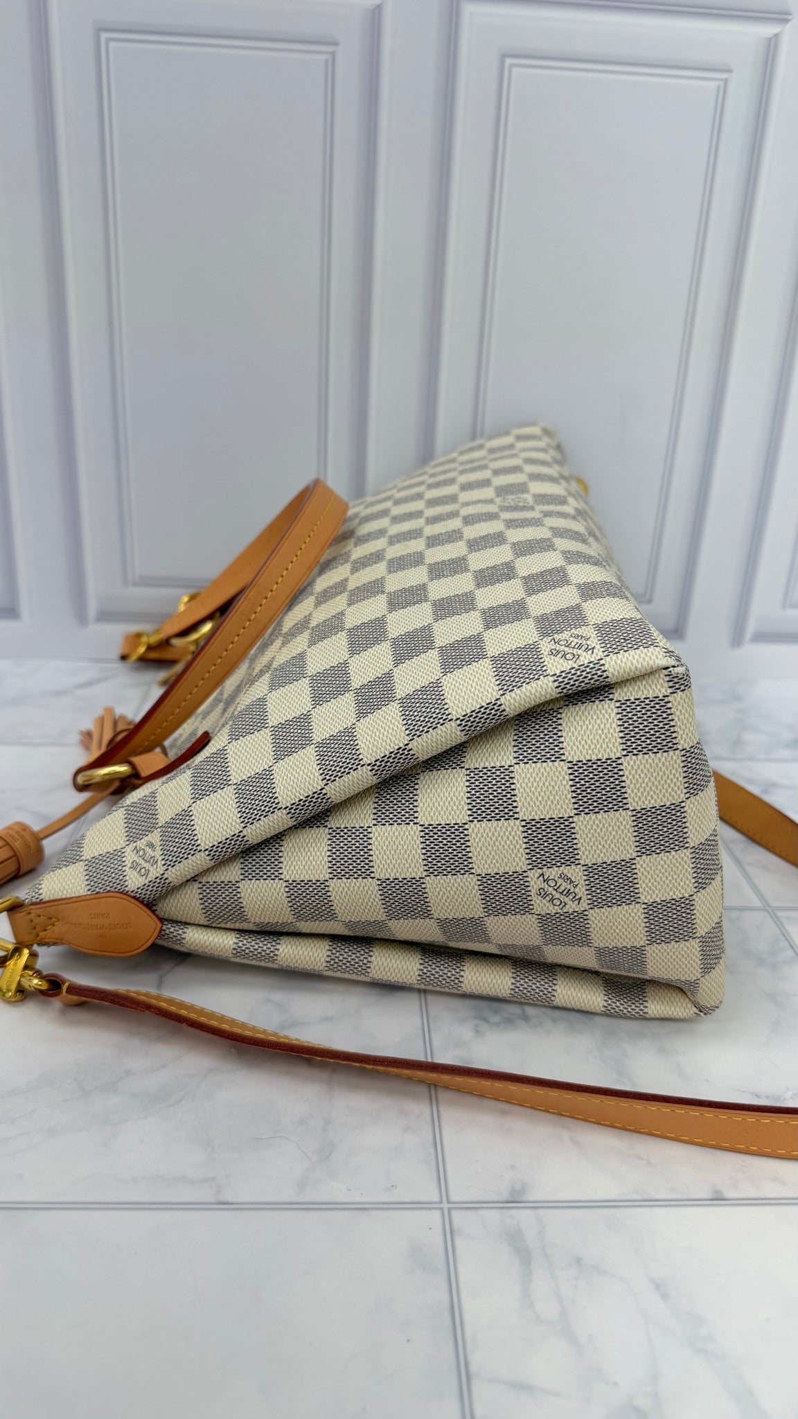 Louis Vuitton Damier Azur Lymington 2Way Handbag 