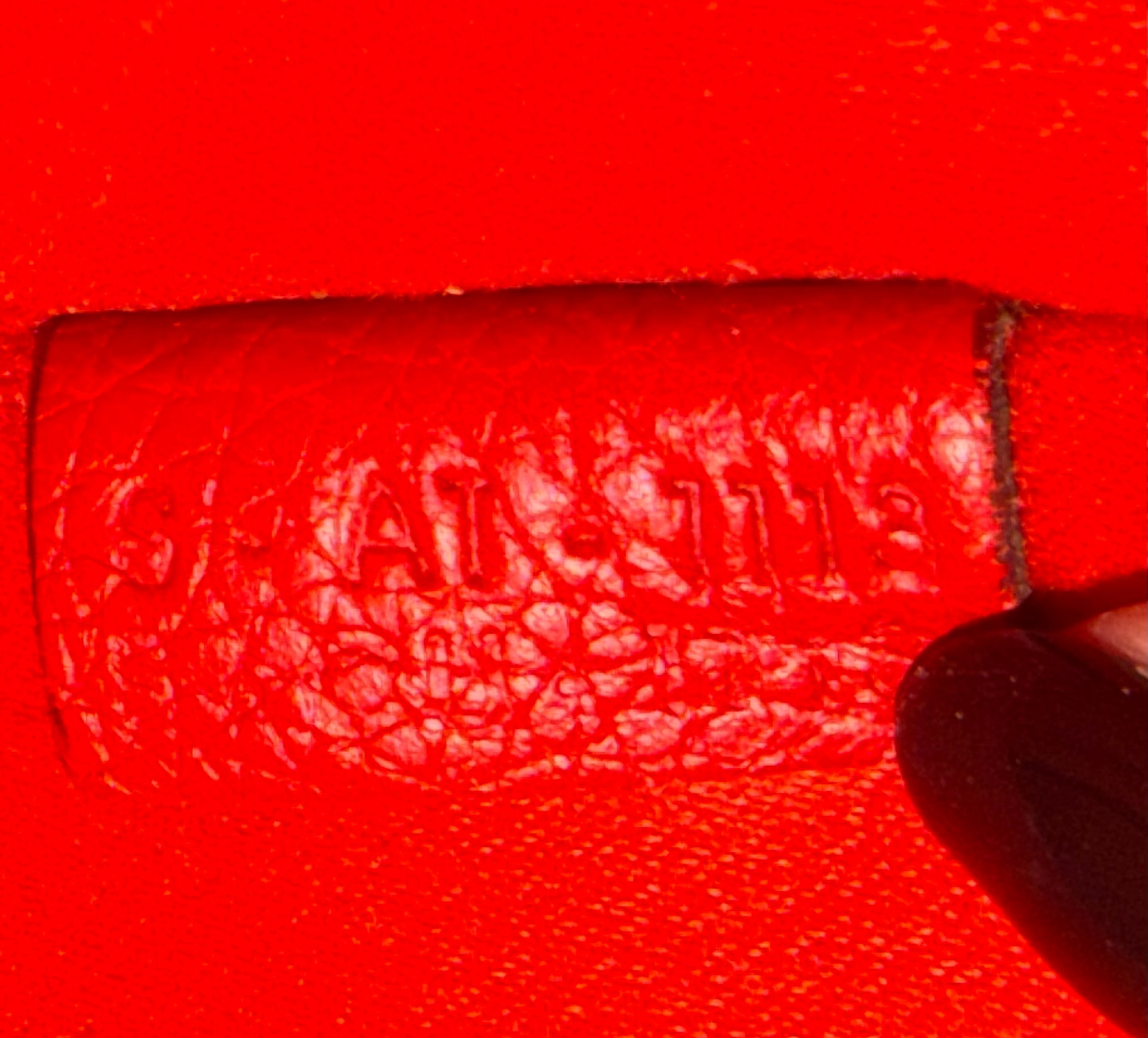 Celine Red Leather Nano Luggage Tote