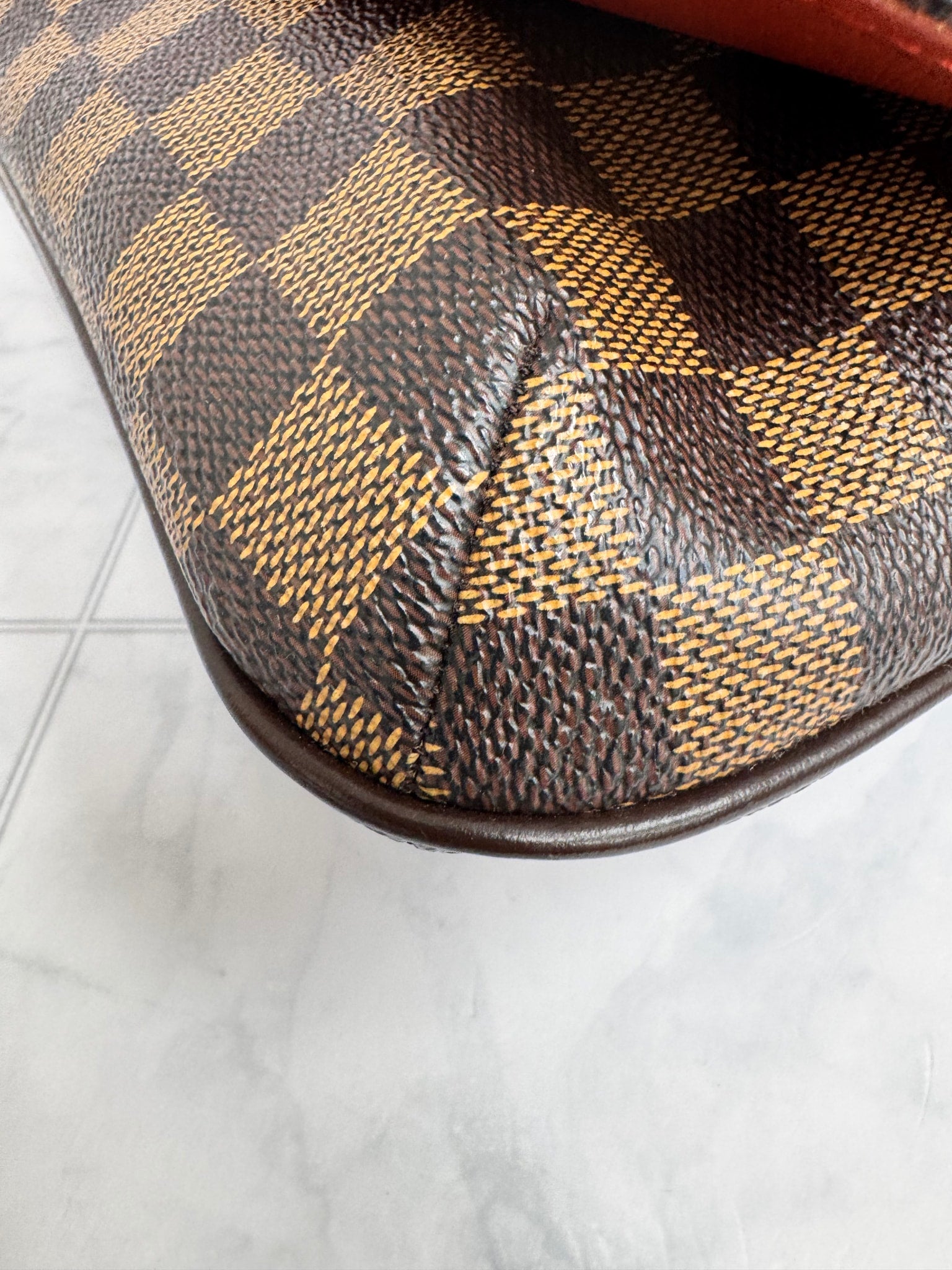 Louis Vuitton Damier Ebene Canvas Musette Tango Long Strap Crossbody