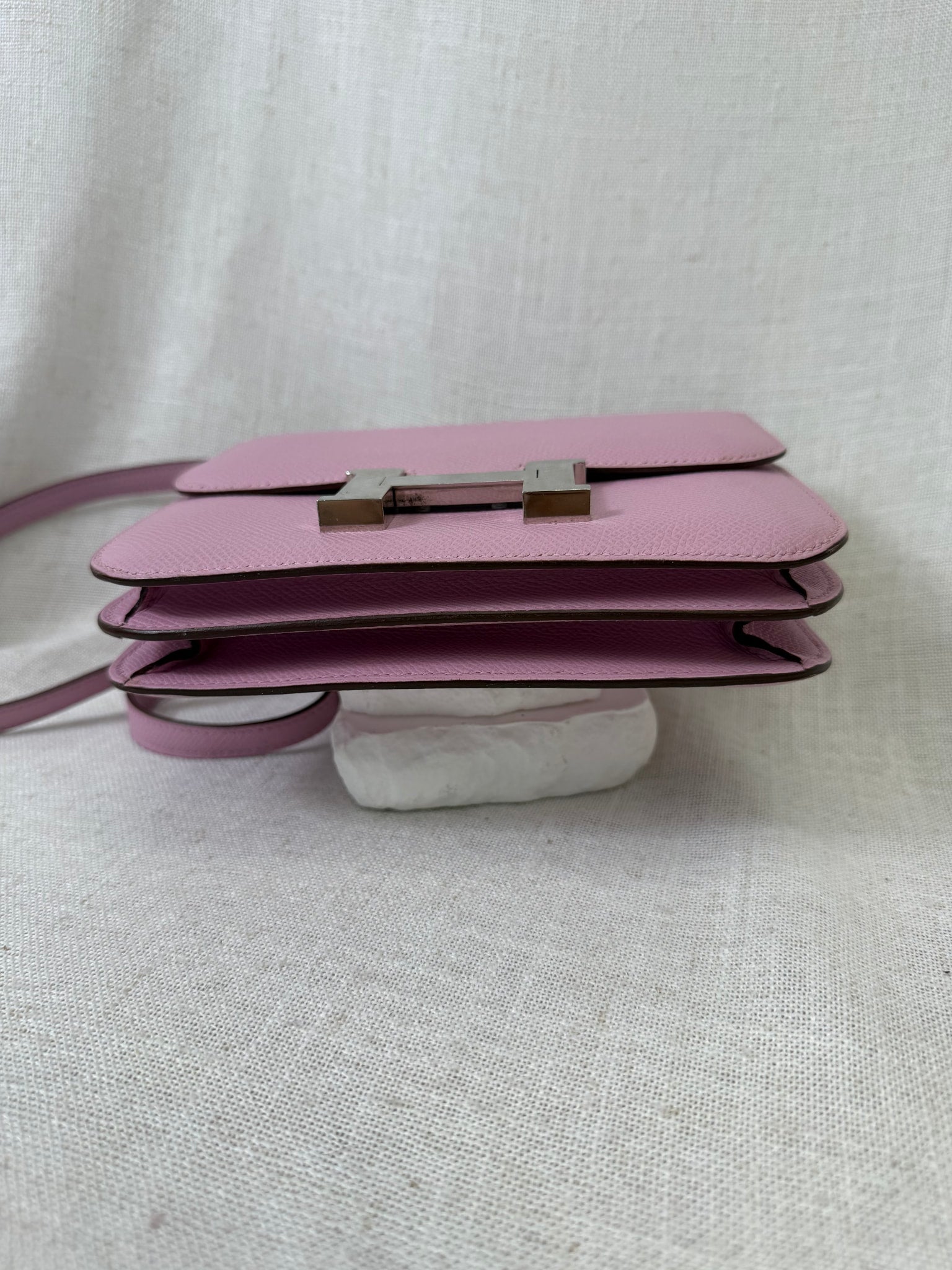 Hermes Mauve Sylvestre Epson Leather Constance 18 Handbag 