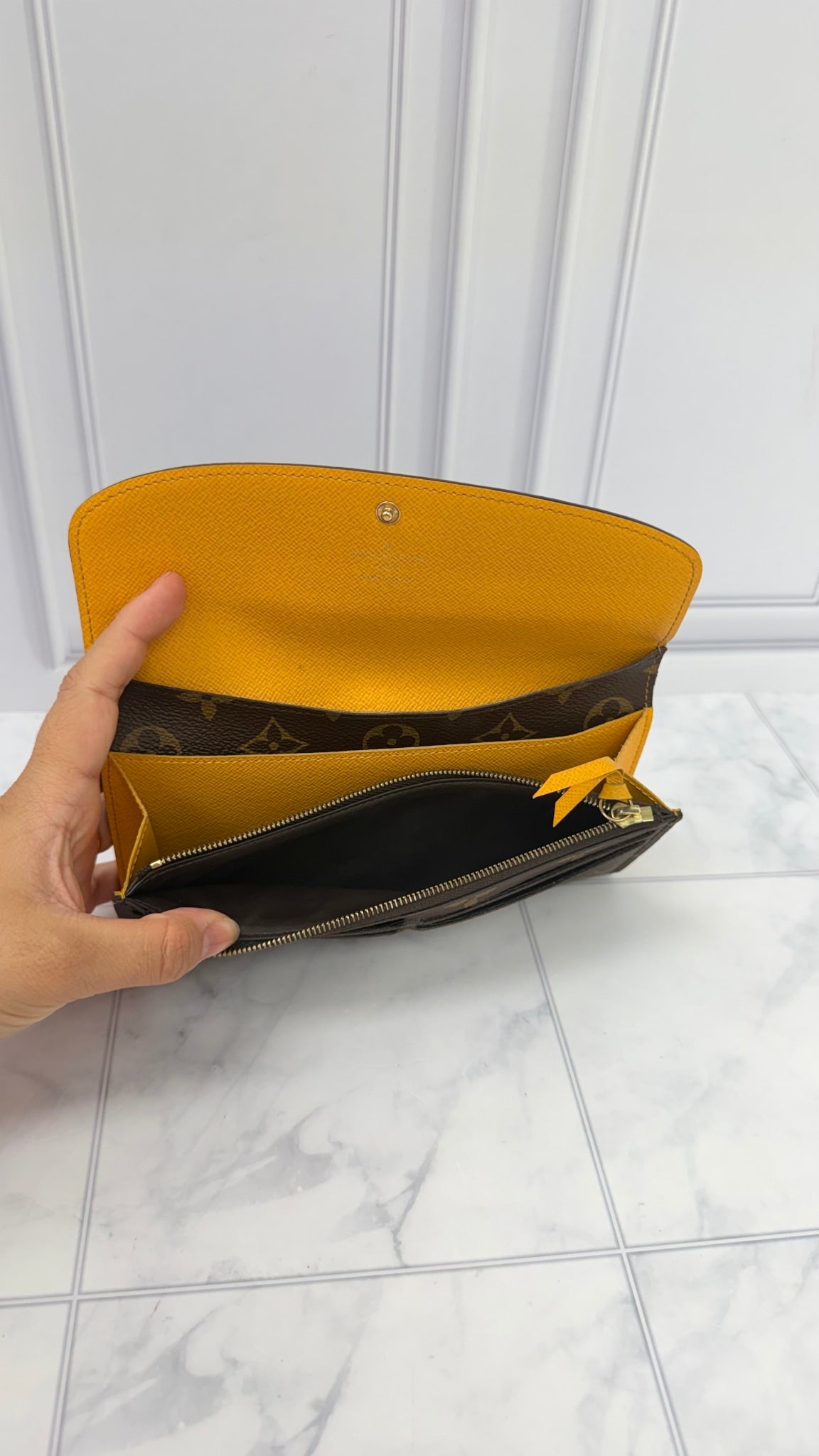 Louis Vuitton Yellow Monogram Emillie Wallet 