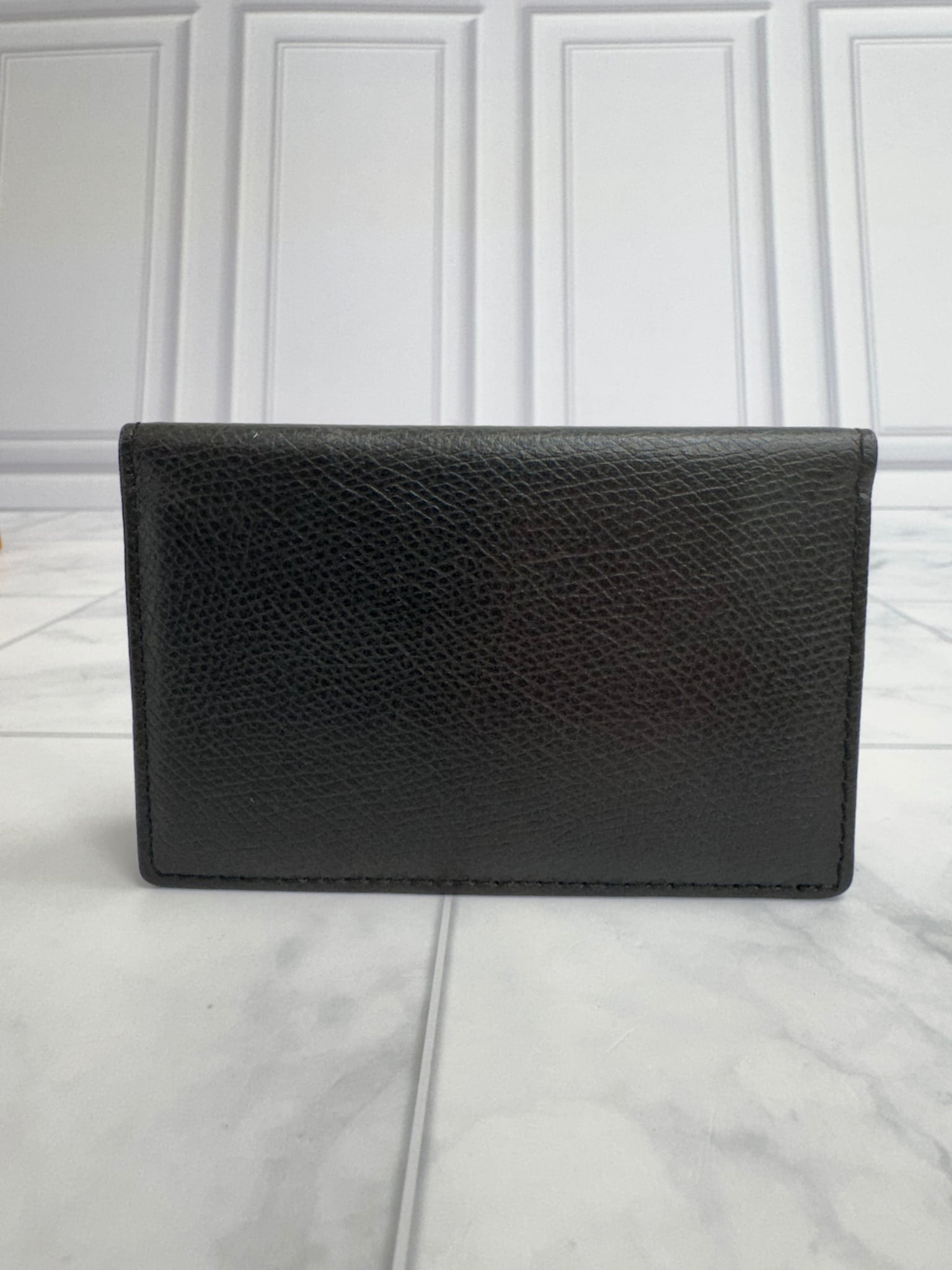 LIKE NEW - Tiffany & Co. Black Grained Leather Card Holder