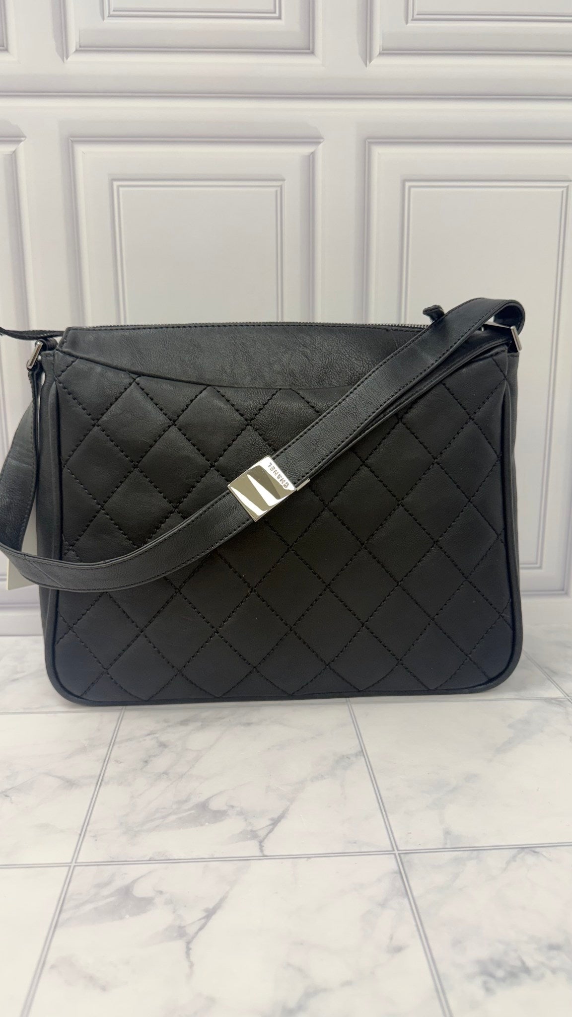 Chanel Black Calfskin Leather Timeless CC Shoulder Bag