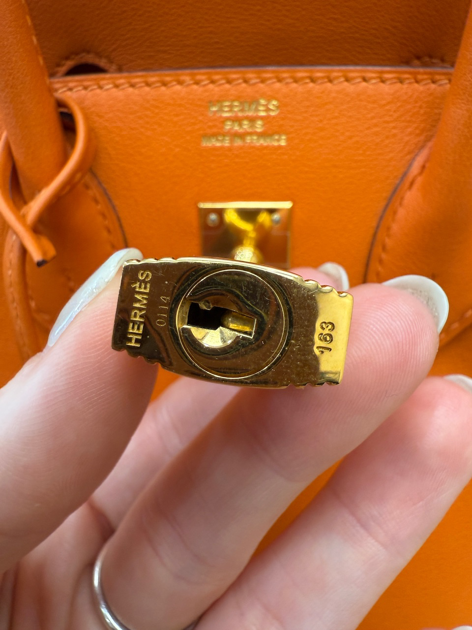 Hermes Orange Swift Leather Birkin 25