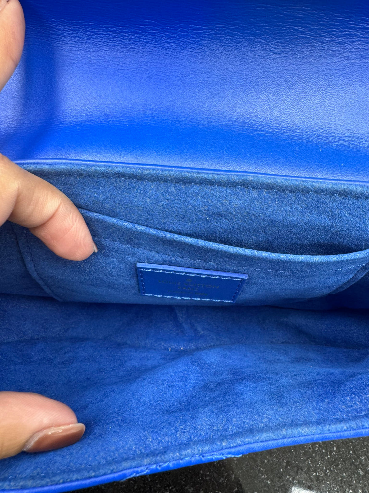 LIKE NEW - Louis Vuitton Blue Quilted Leather New Wave Bag PM