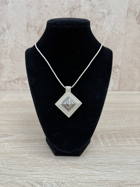 Hermes Tan Leather Pendant Necklace