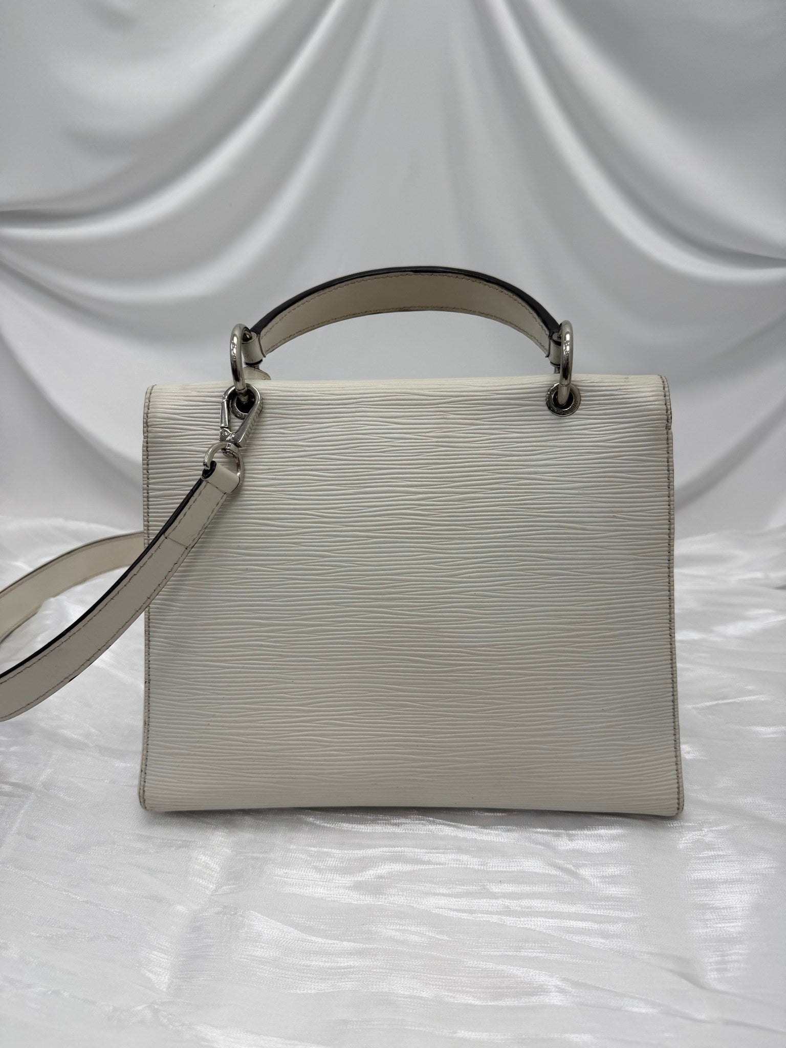 Louis Vuitton White Epi Grenelle MM 2way Bag