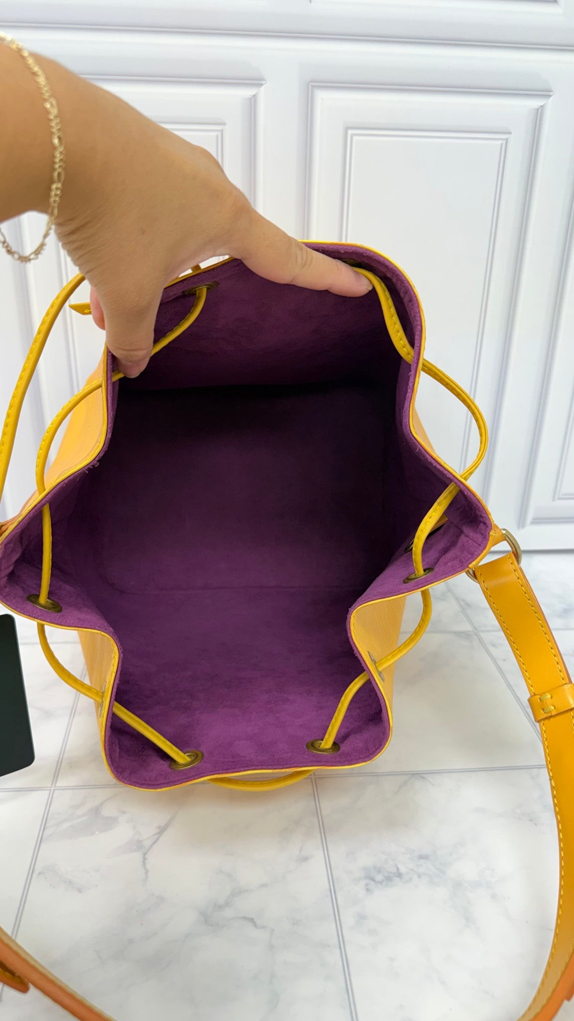Louis Vuitton Yellow Epi Leather Petite Noe Shoulder Bag 