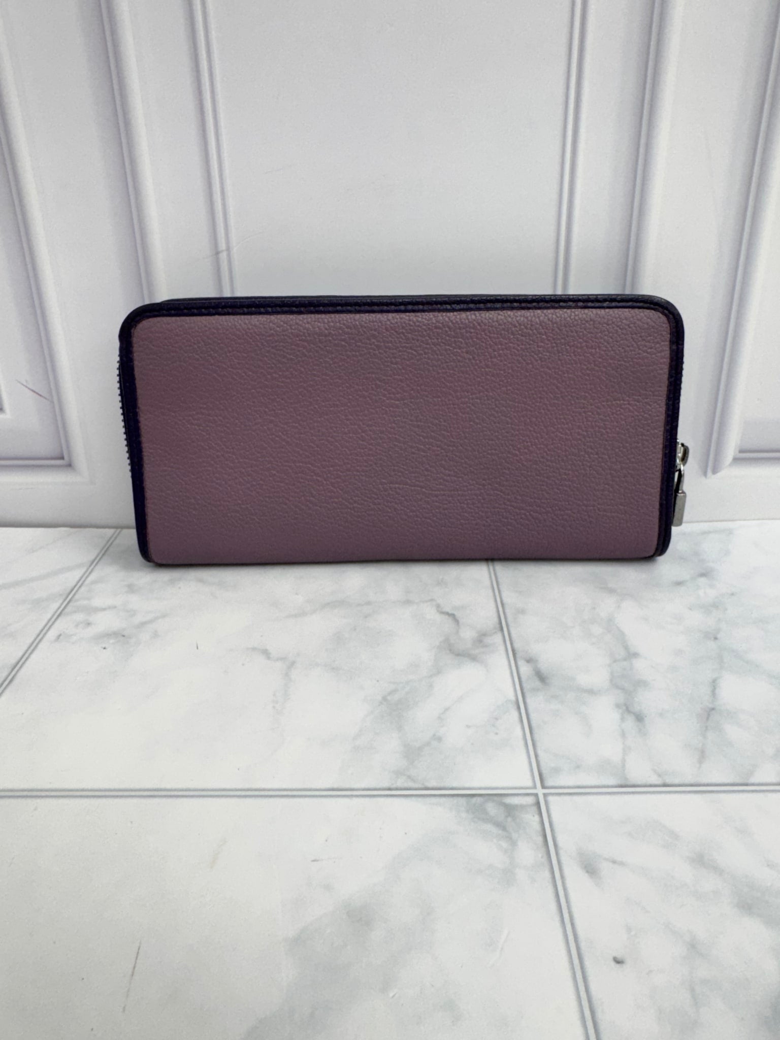 Loewe Purple Leather Zippy Wallet