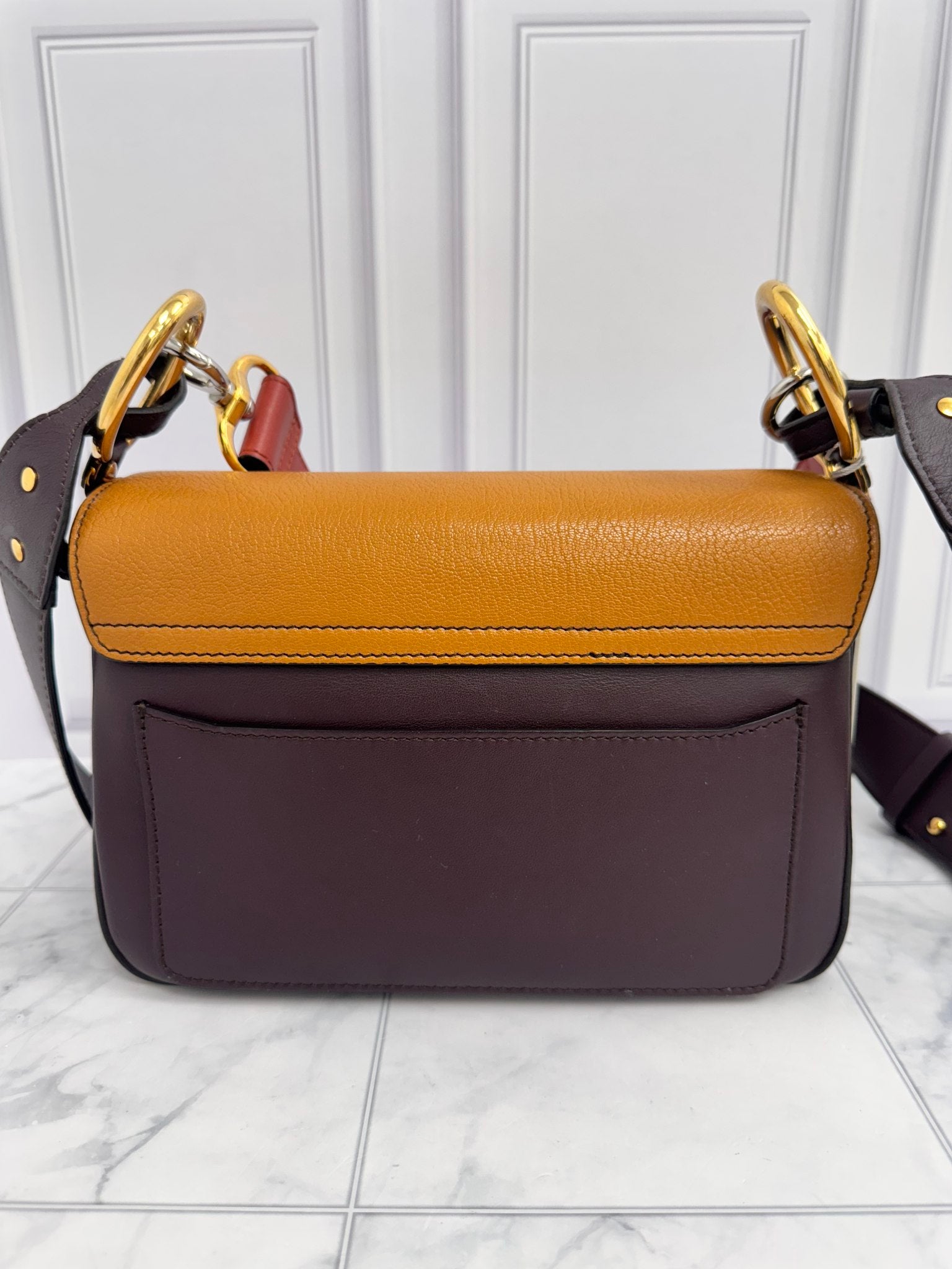 Chloe Tricolor Leather C Double Small 2Way Bag
