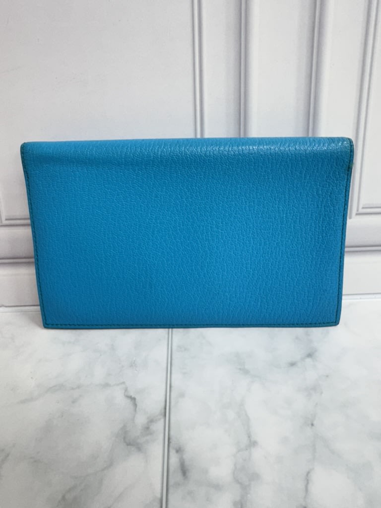 Hermes Blue Leather Passport Cover