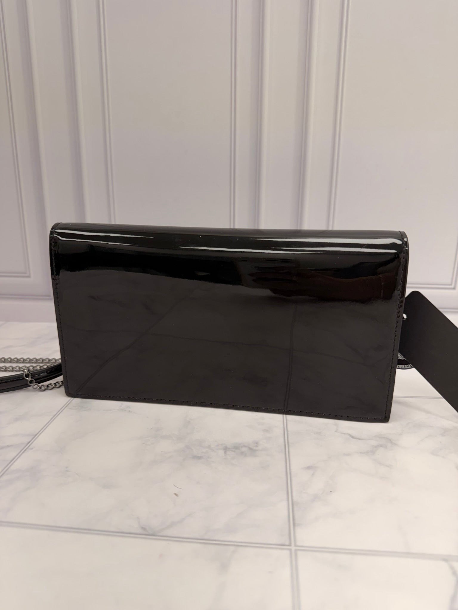 Christian Louboutin Black Patent Leather Chain Shoulder Bag