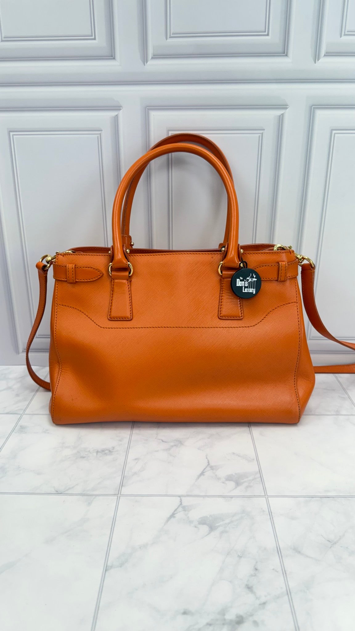 Salvatore Ferragamo Orange Leather 2way Bag