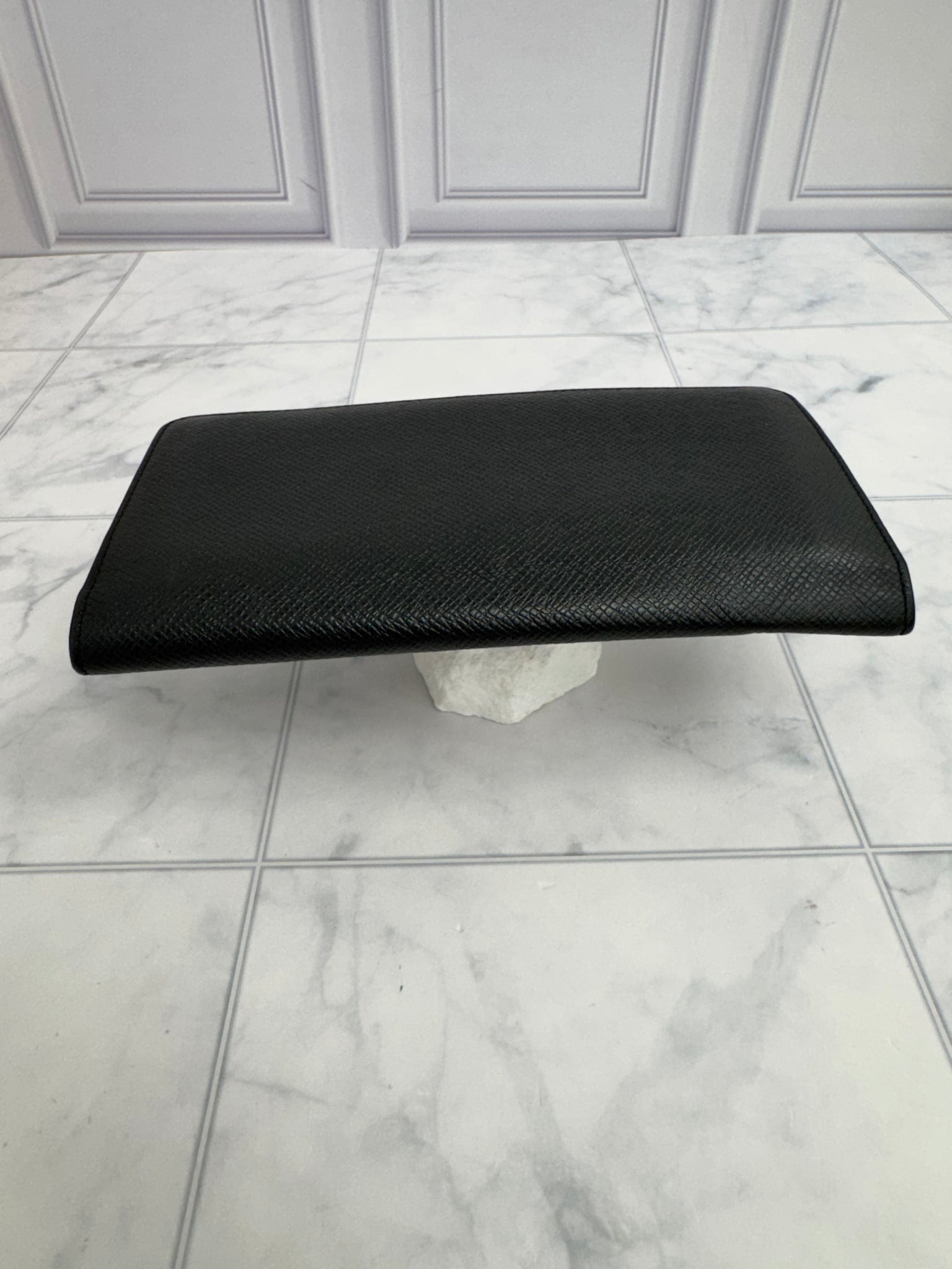 Louis Vuitton Black Taiga Brazza Wallet