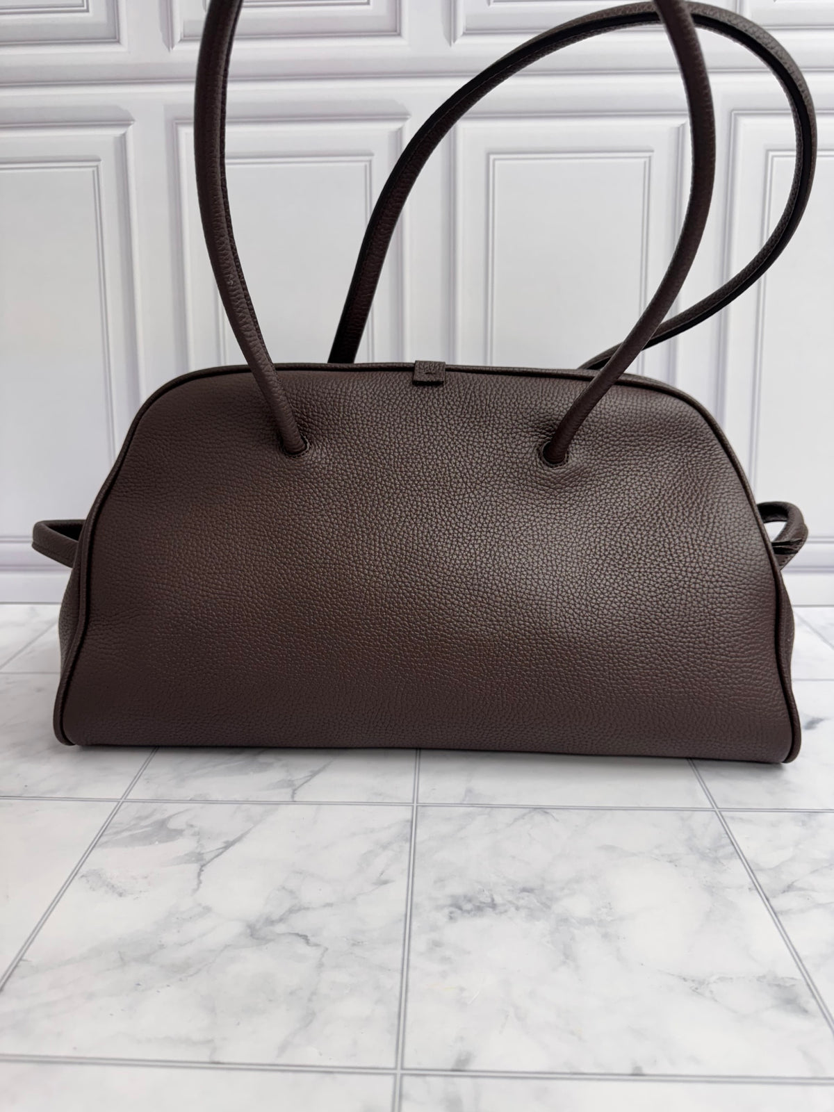BRAND NEW - Jacquemus Brown Grained Leather Le Turismo Shoulder Bag