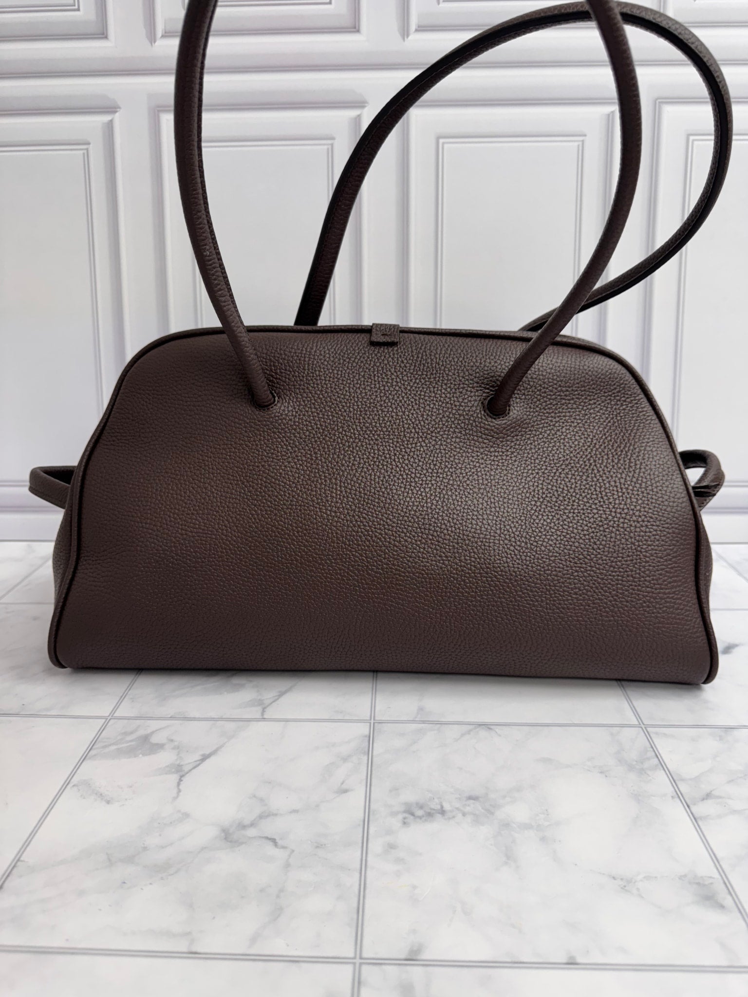 BRAND NEW - Jacquemus Brown Grained Leather Le Turismo Shoulder Bag