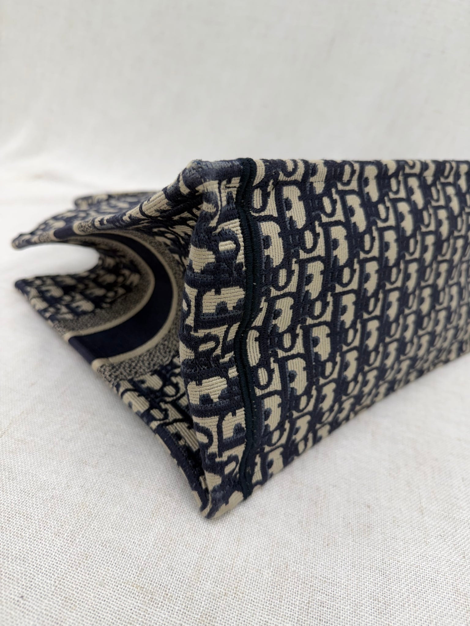 Christian Dior Navy Blue Oblique Medium Book Tote