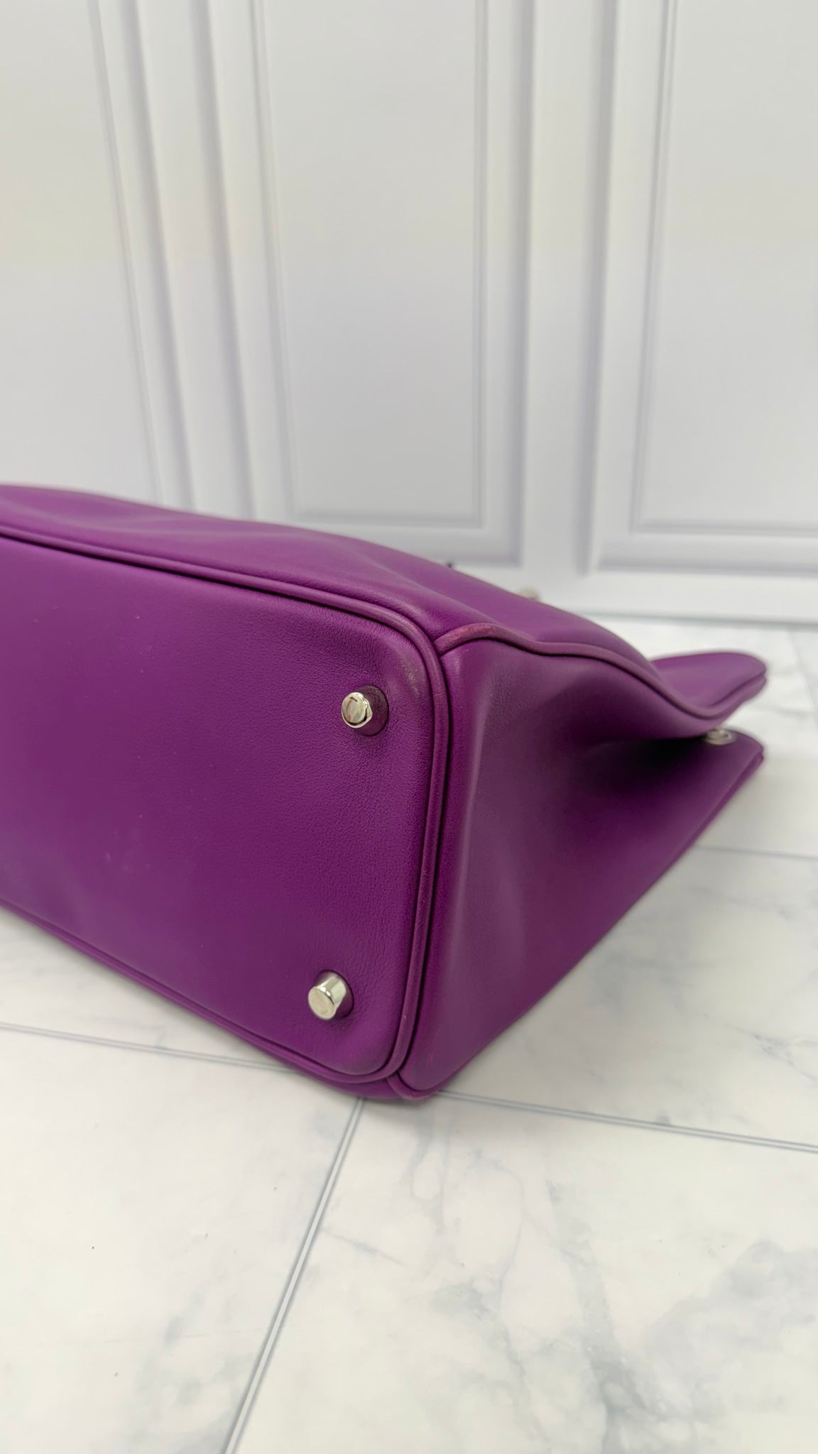 Christian Dior Purple Leather Diorissimo Tote bag 