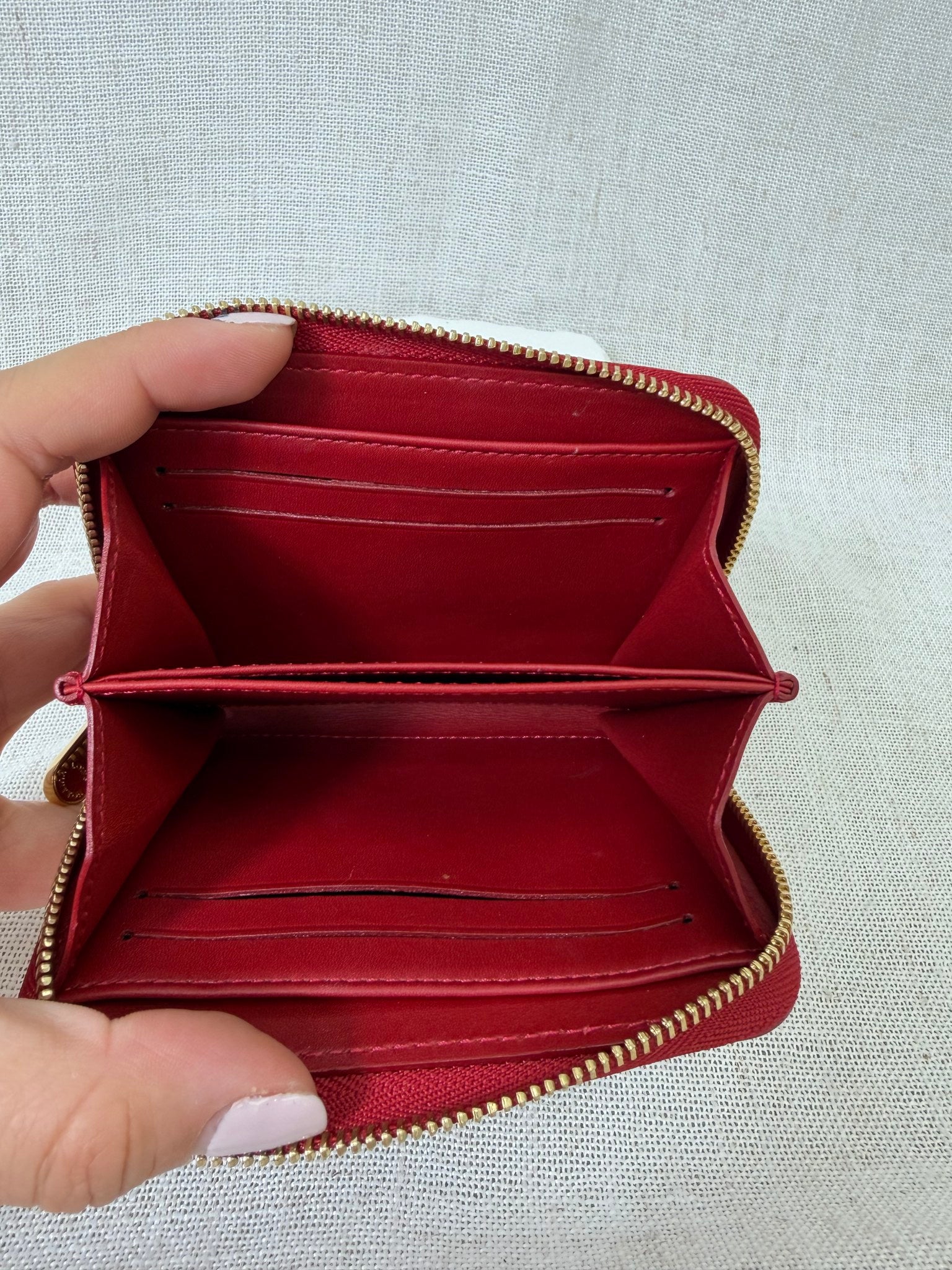 Louis Vuitton Red Vernis Leather Compact Zippy Wallet 