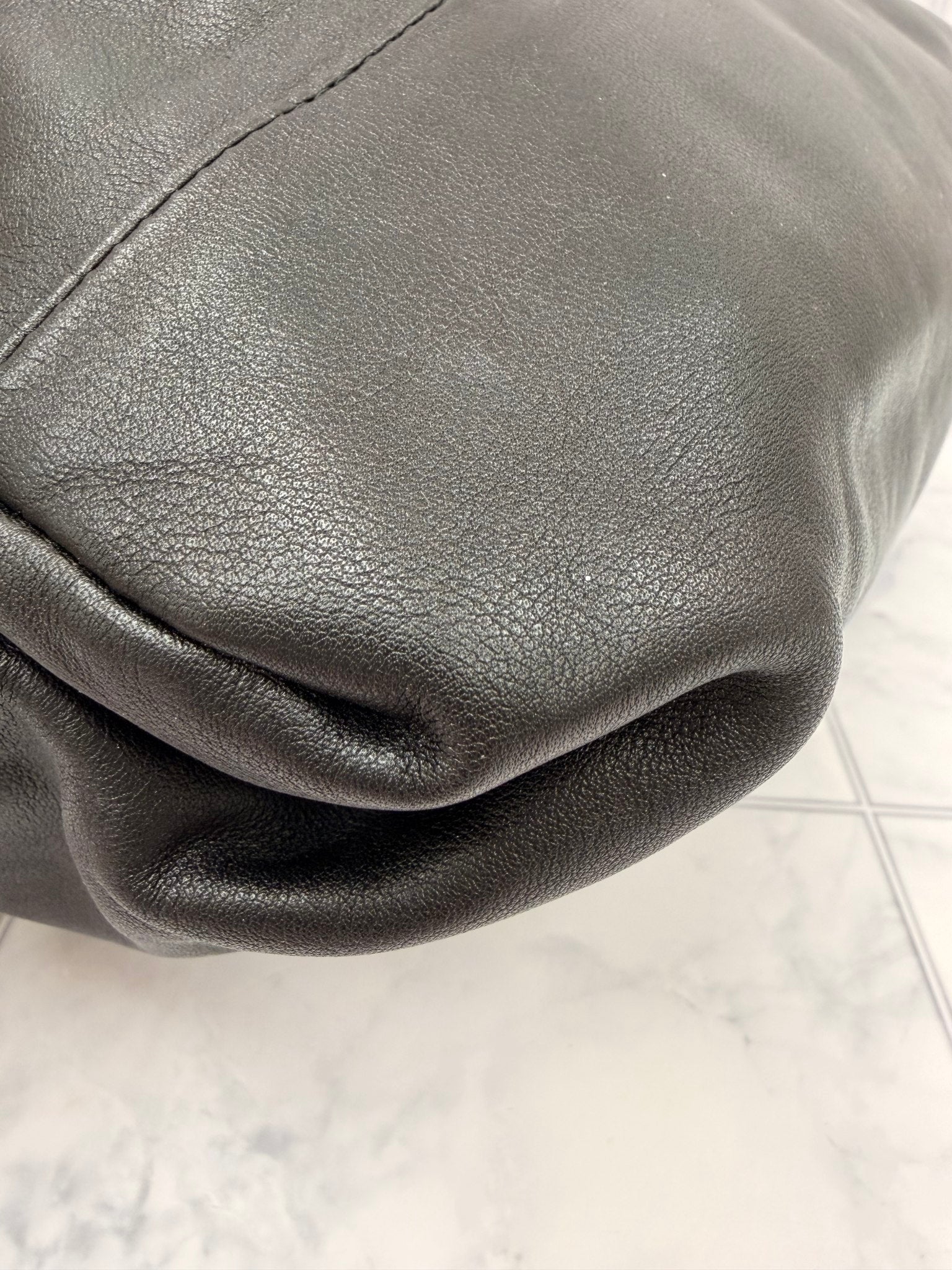 Bottega Veneta Black Calfskin & Gold The Chain Pouch 