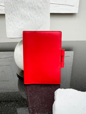 LIKE NEW - Hermes Red Leather Vision Notebook Cover