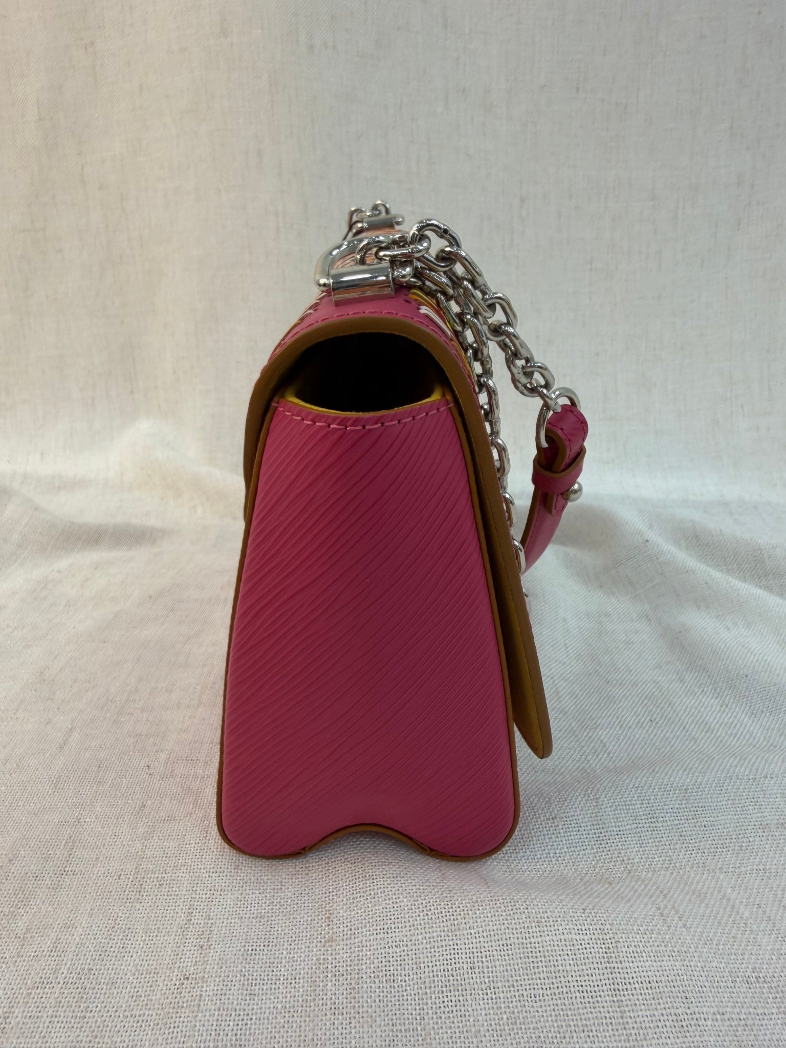 Louis Vuitton Pink Epi Leather Limited Edition Stitched Twist MM